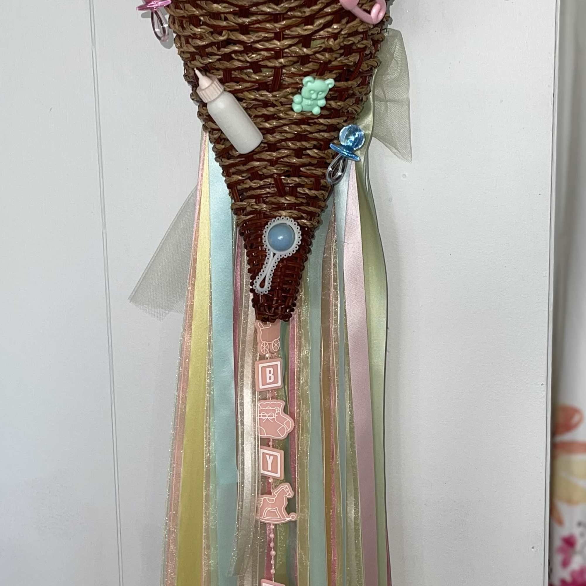 Perfect for your baby shower or to hang on a door.
Also, makes