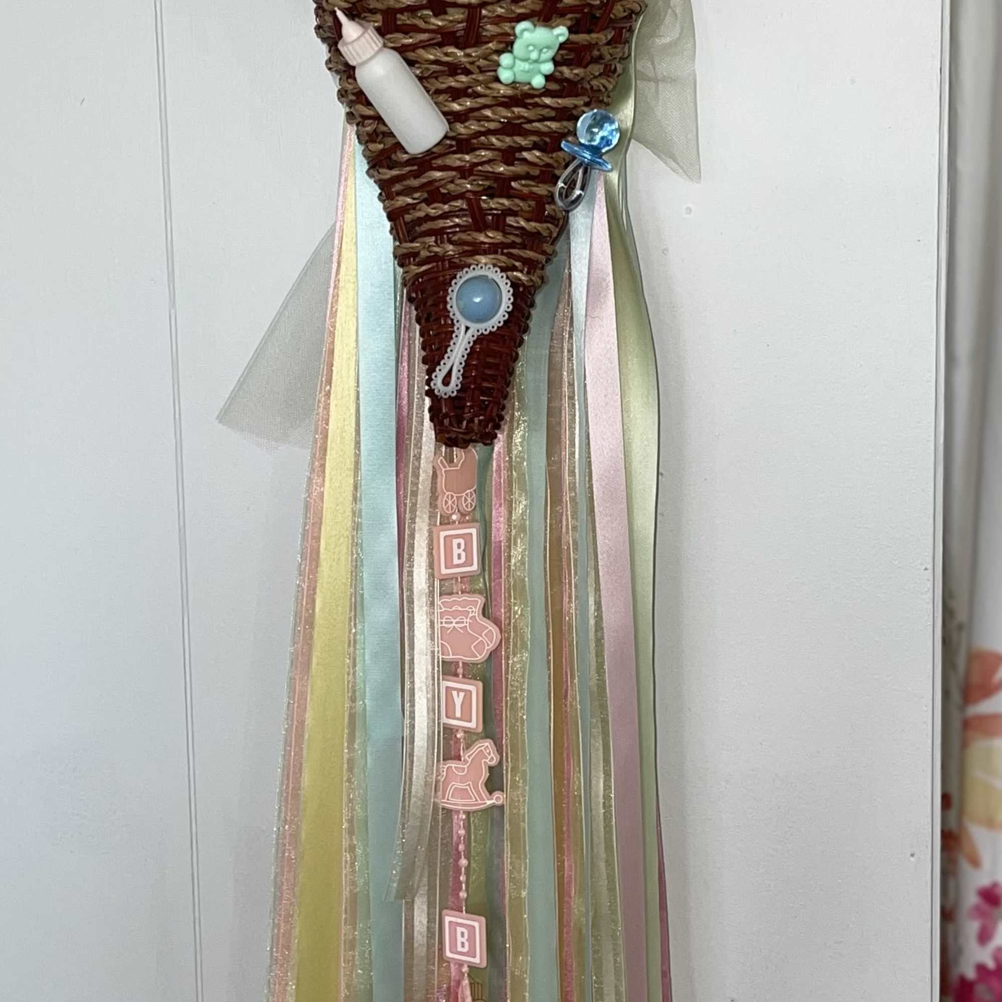 Perfect for your baby shower or to hang on a door.
Also, makes