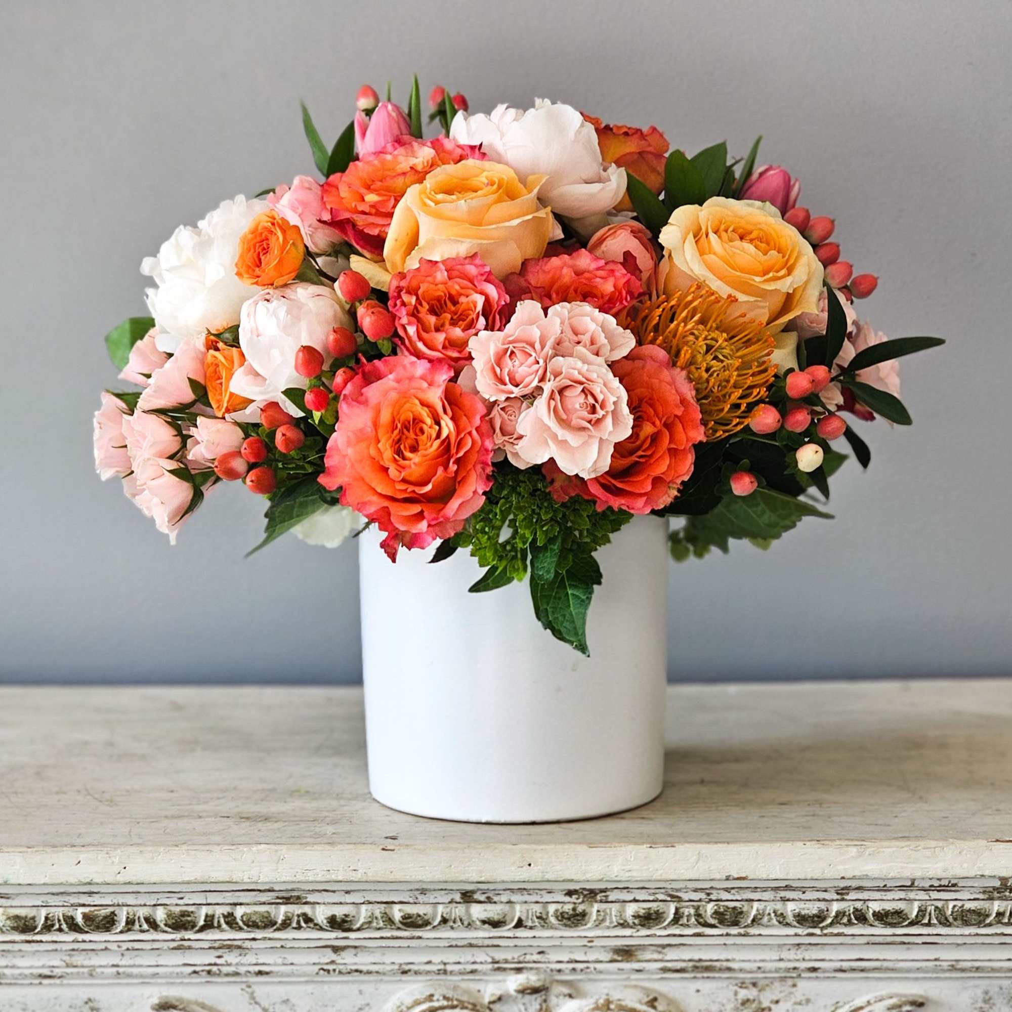 A beautiful color palette similar to a sunrise in shades of blush