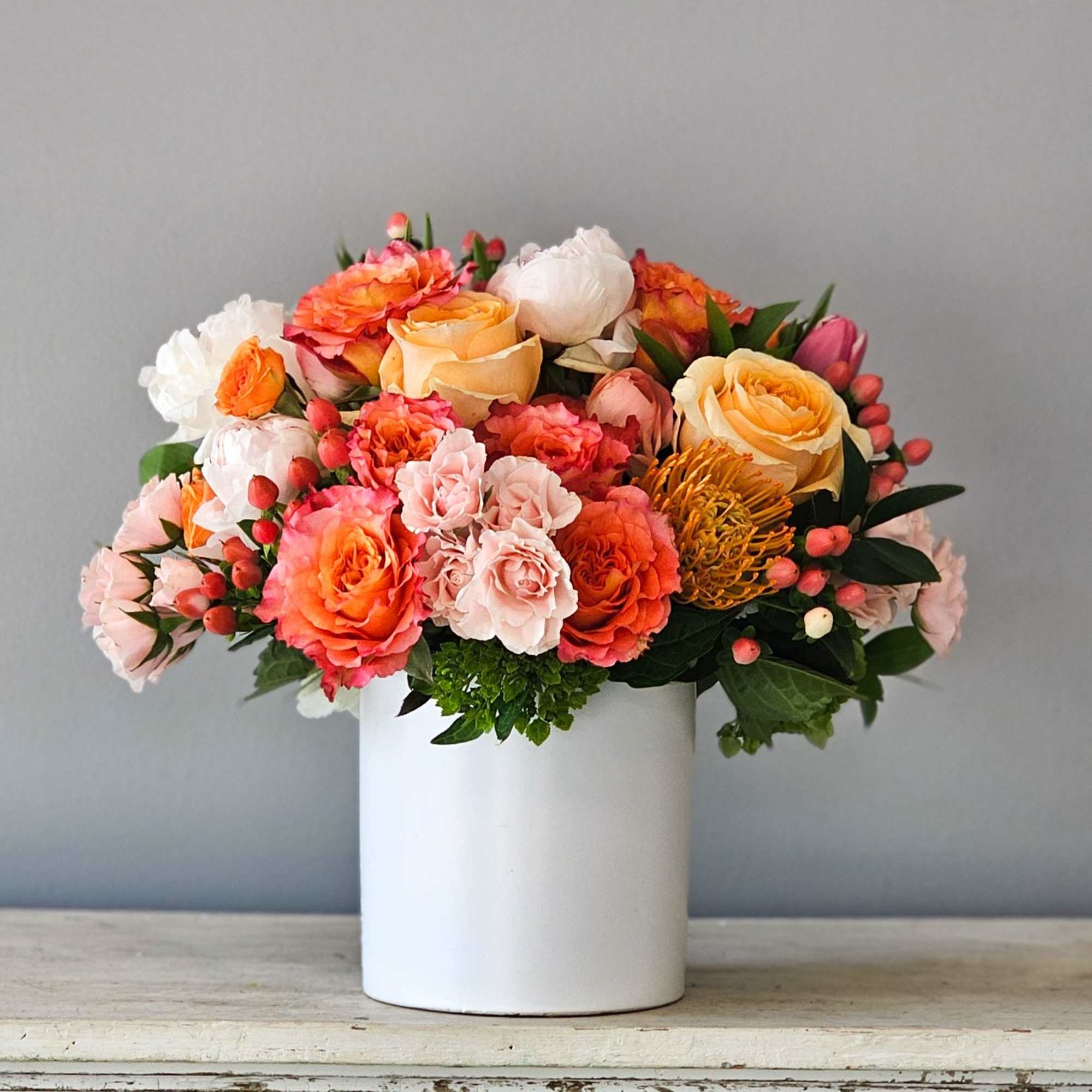 A beautiful color palette similar to a sunrise in shades of blush