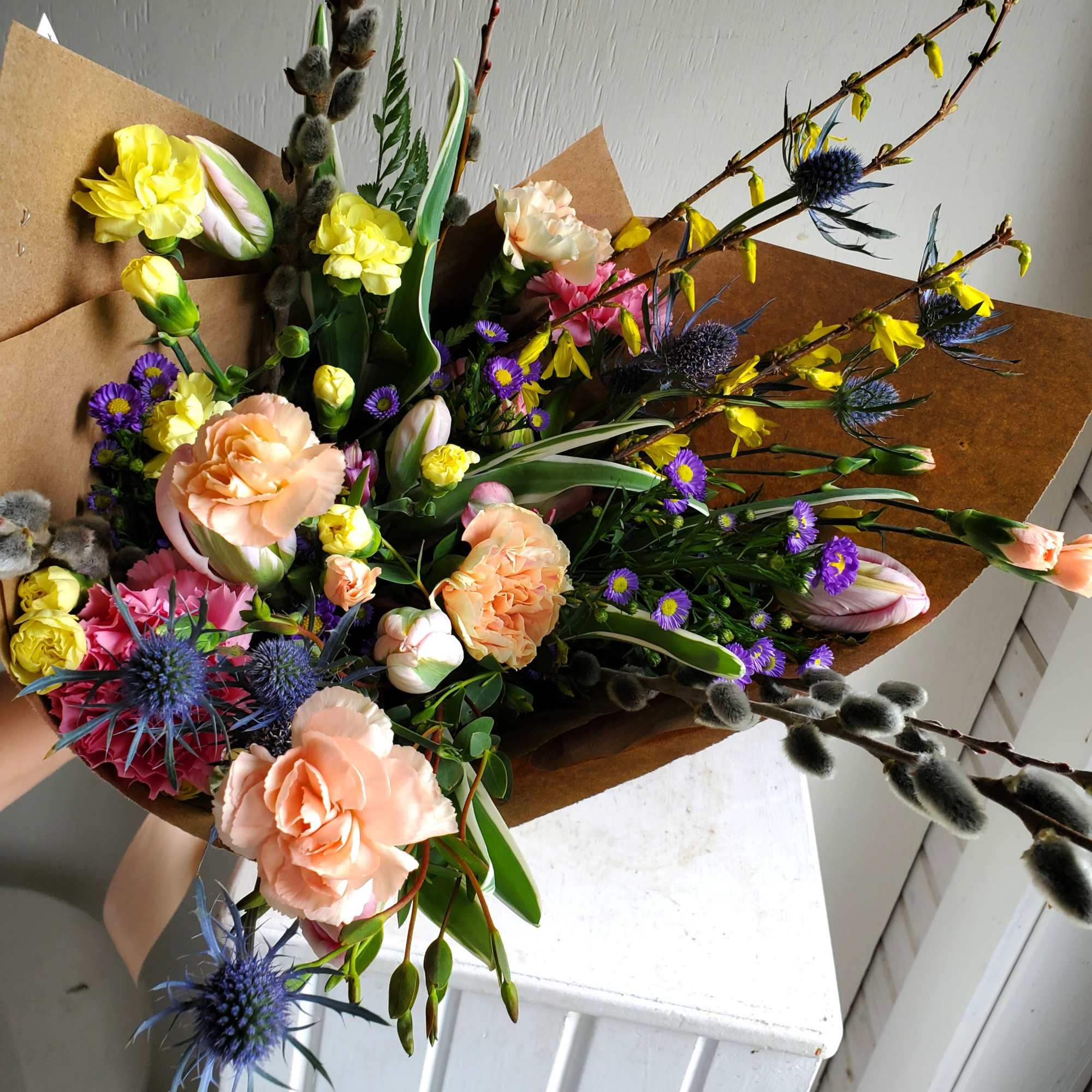 We are a small studio florist in a small town. Every bouquet