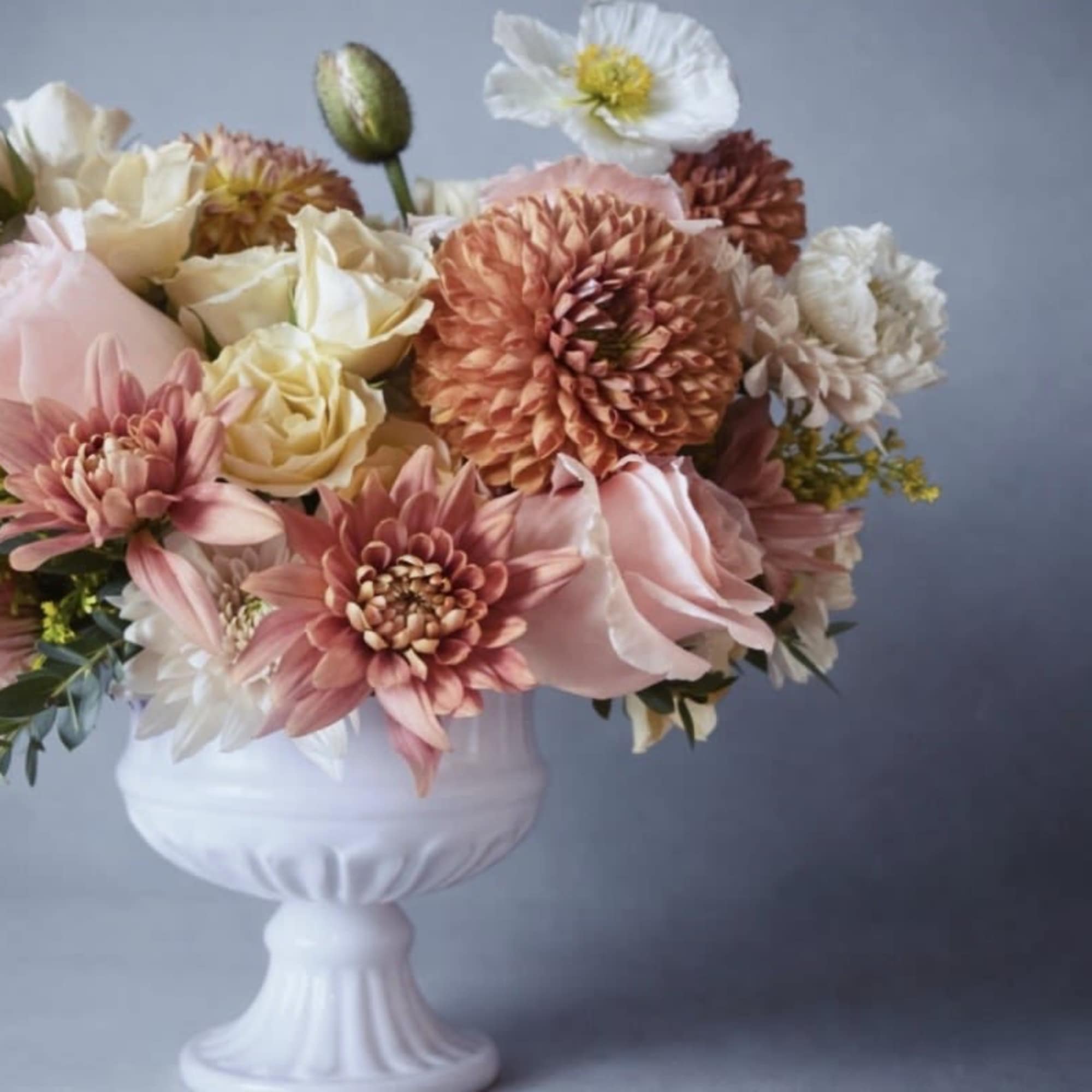 A warm, honey-toned composition layered with soft apricot, golden ochre, and muted