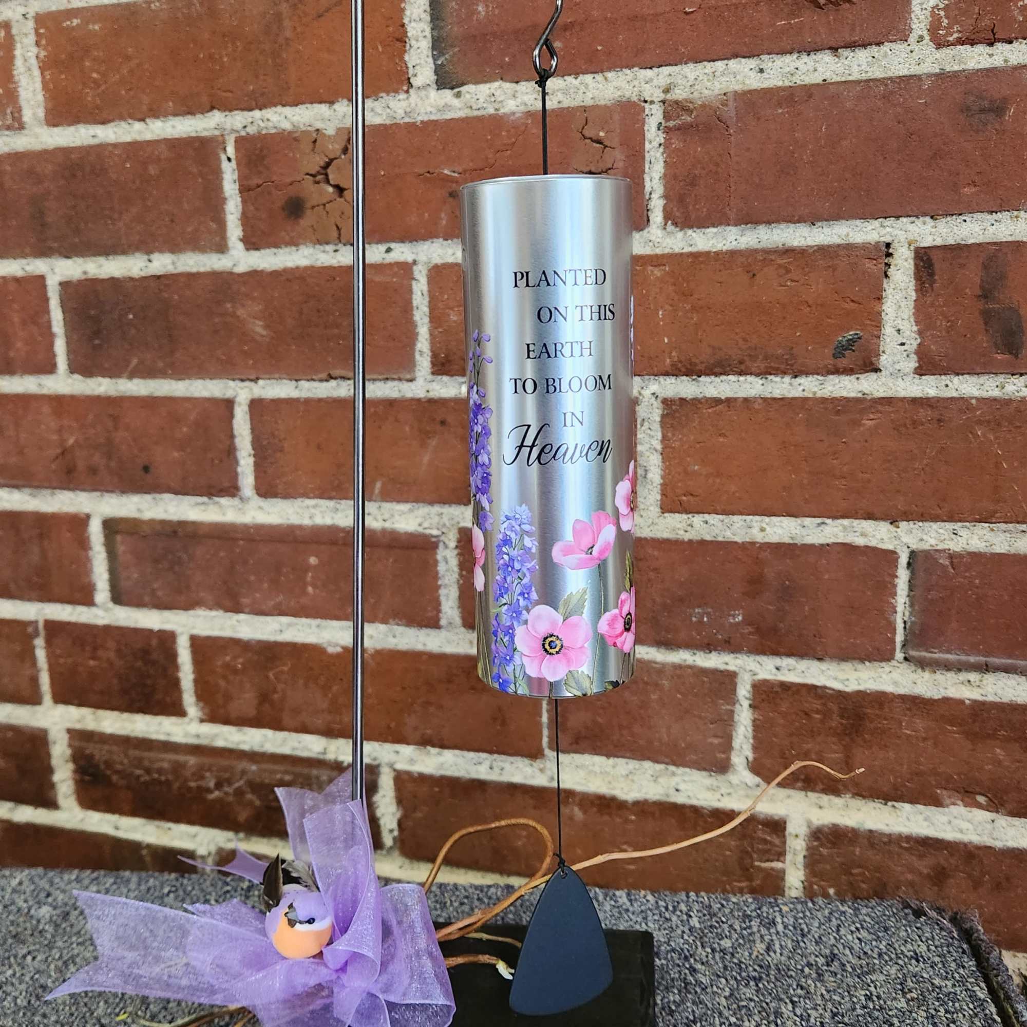 12.5" x 2" Mini Cylinder Sonnet chime with stand offers the perfect