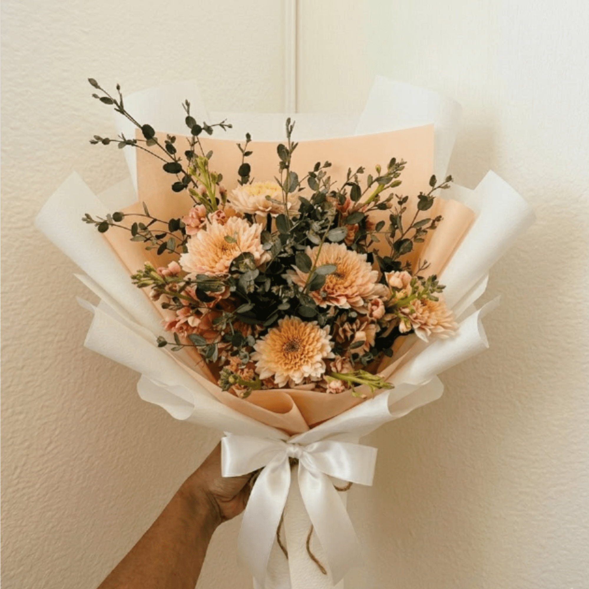 Creamy, soft, and sophisticated&mdash;Sweet Peach is a monochromatic masterpiece of gentle affection.