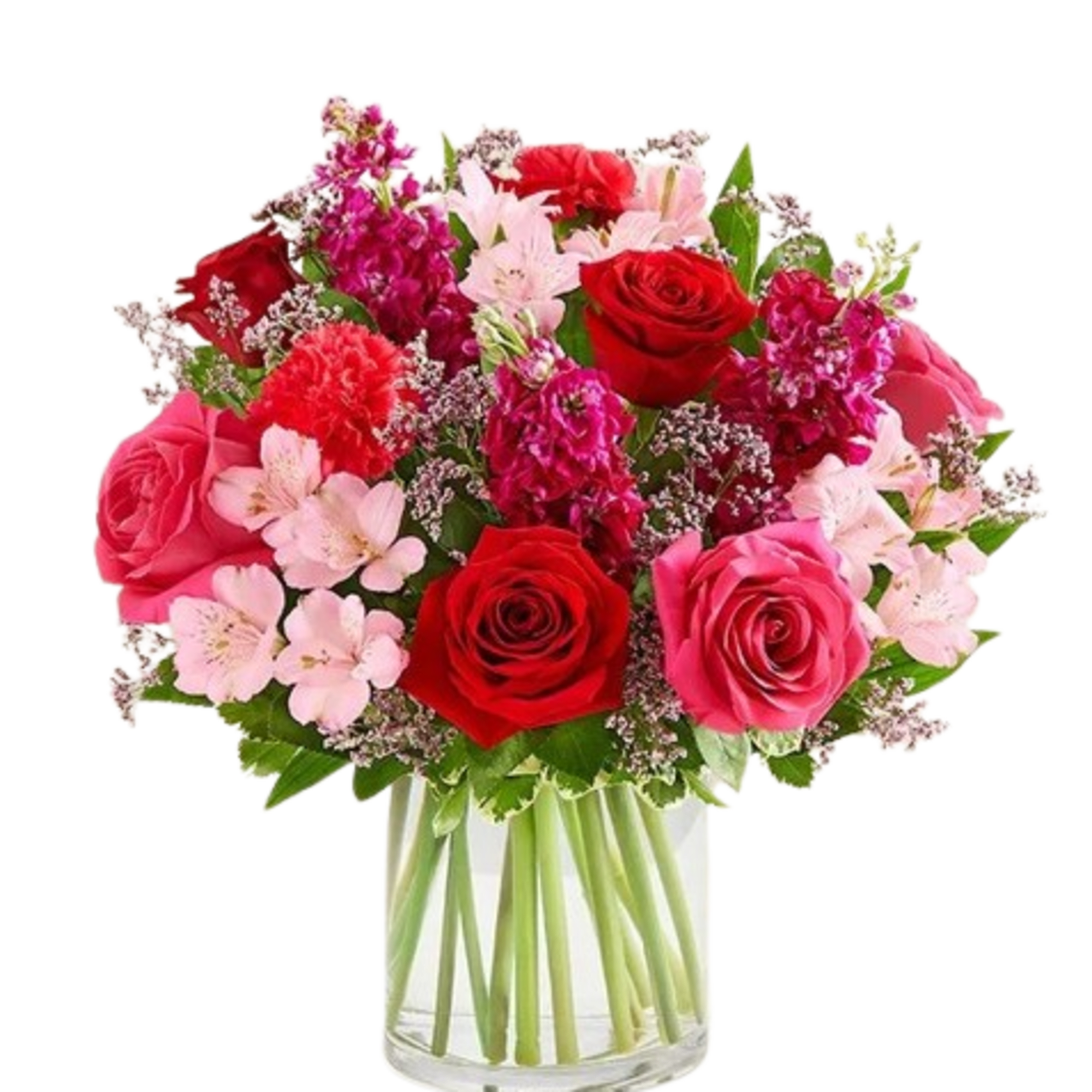 Dreamy and elegant bouquet that captures the essence of love. Features roses