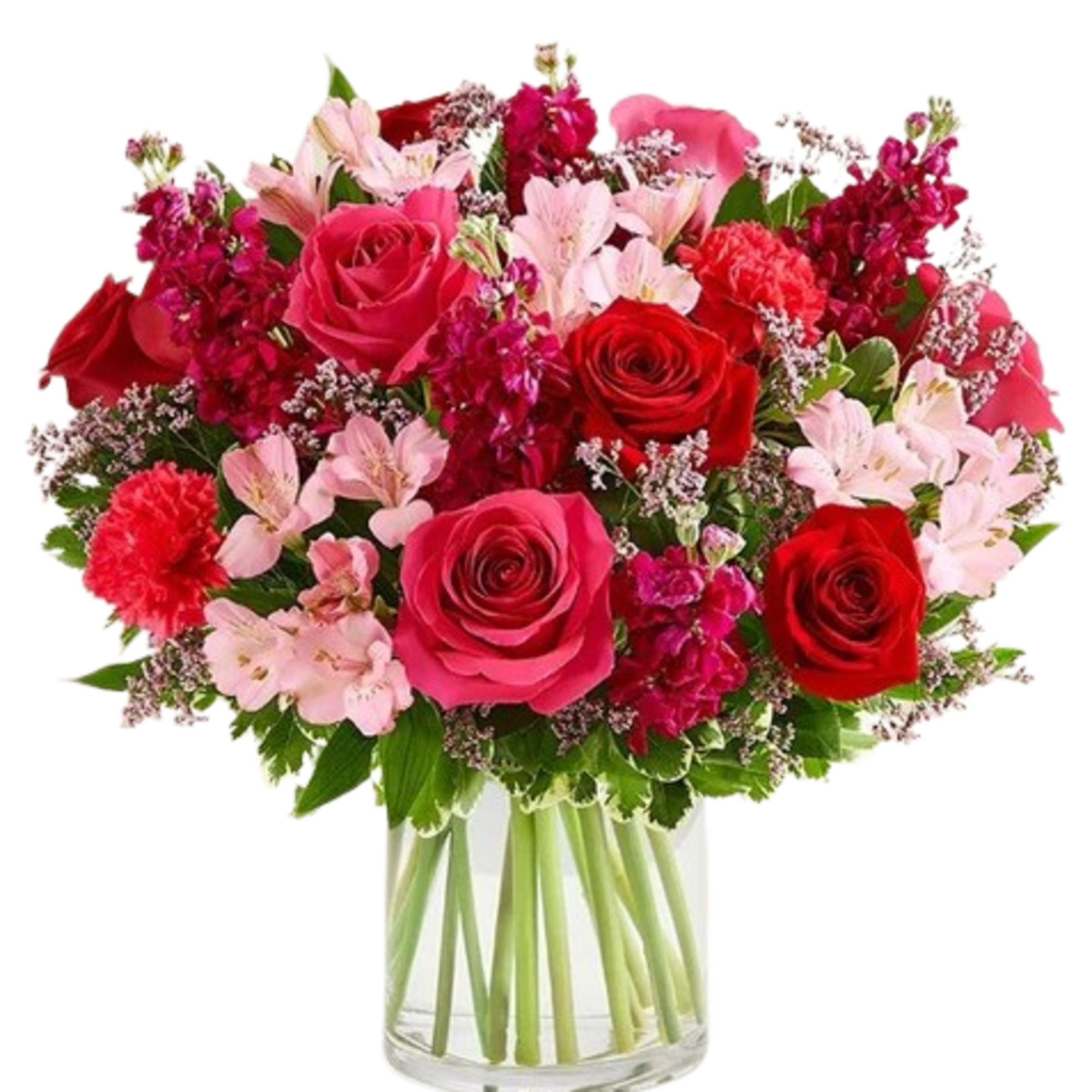 Dreamy and elegant bouquet that captures the essence of love. Features roses