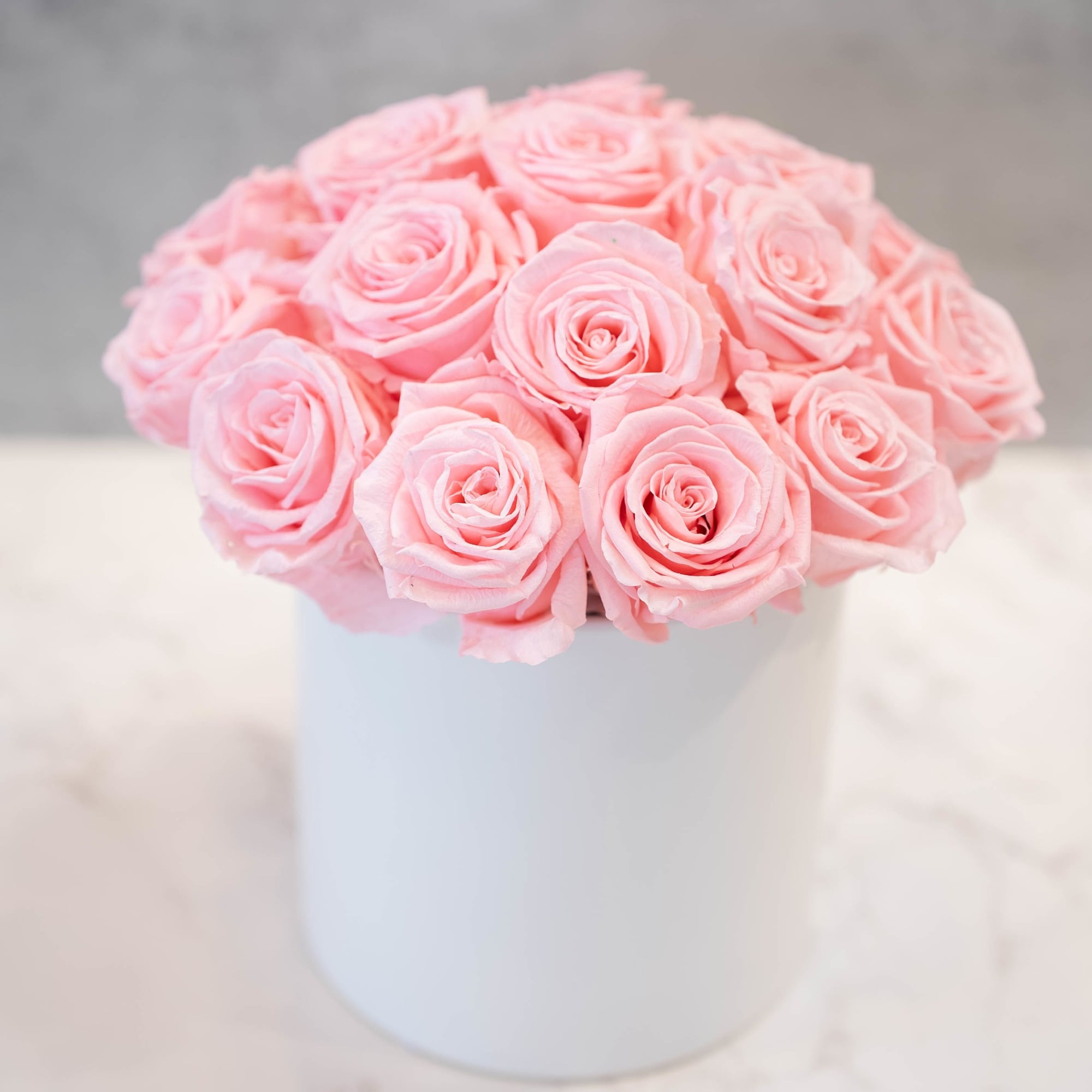 High end preserved roses, custom designed by hand in our local shop