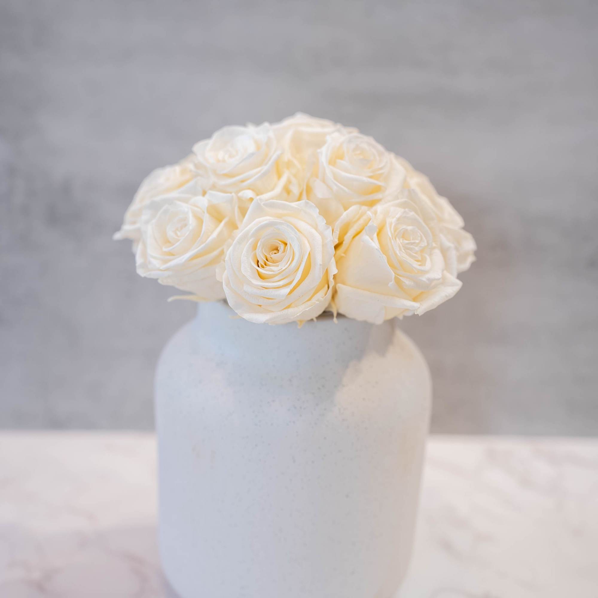 High end preserved roses, custom designed by hand in our local shop