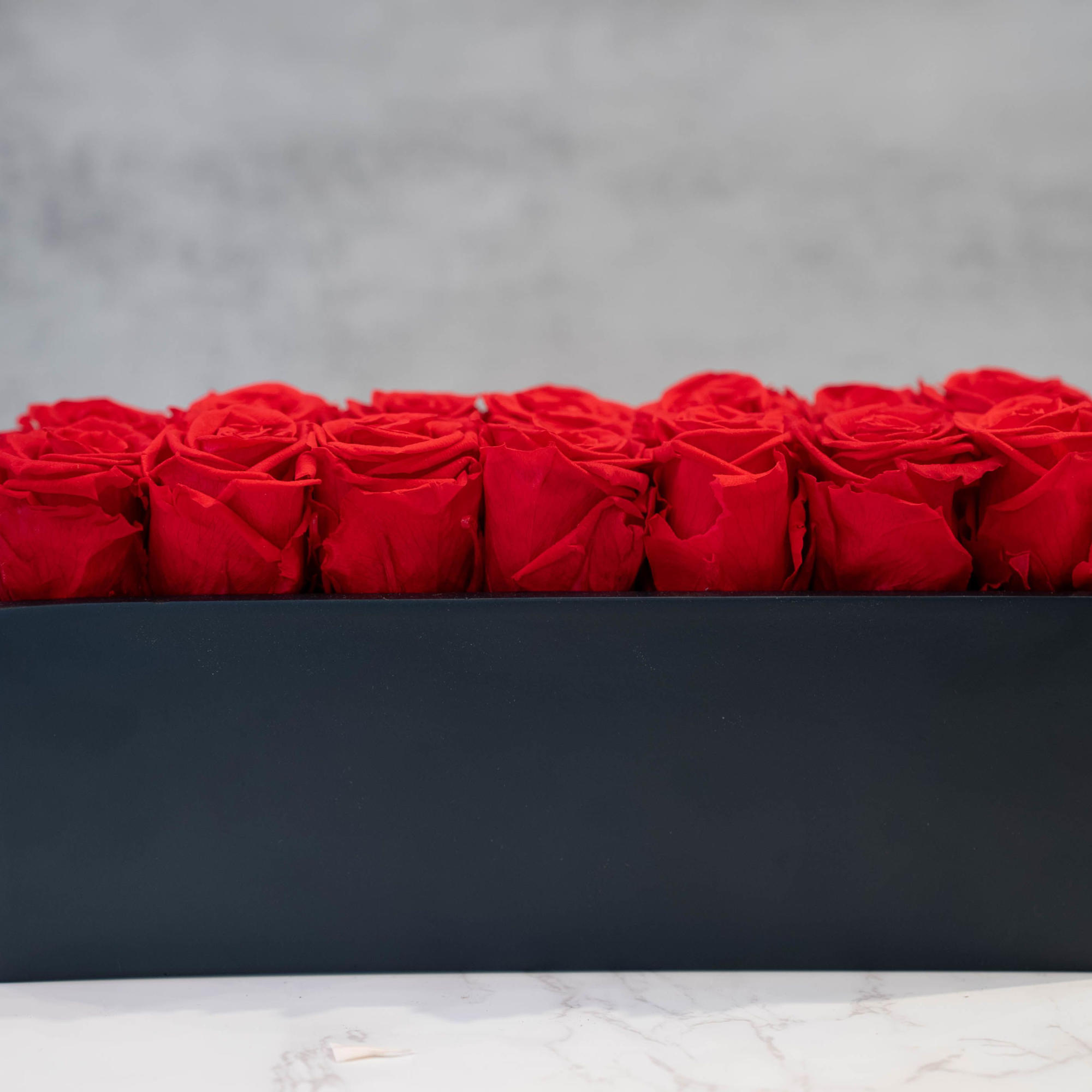 High end preserved roses, custom designed by hand in our local shop
