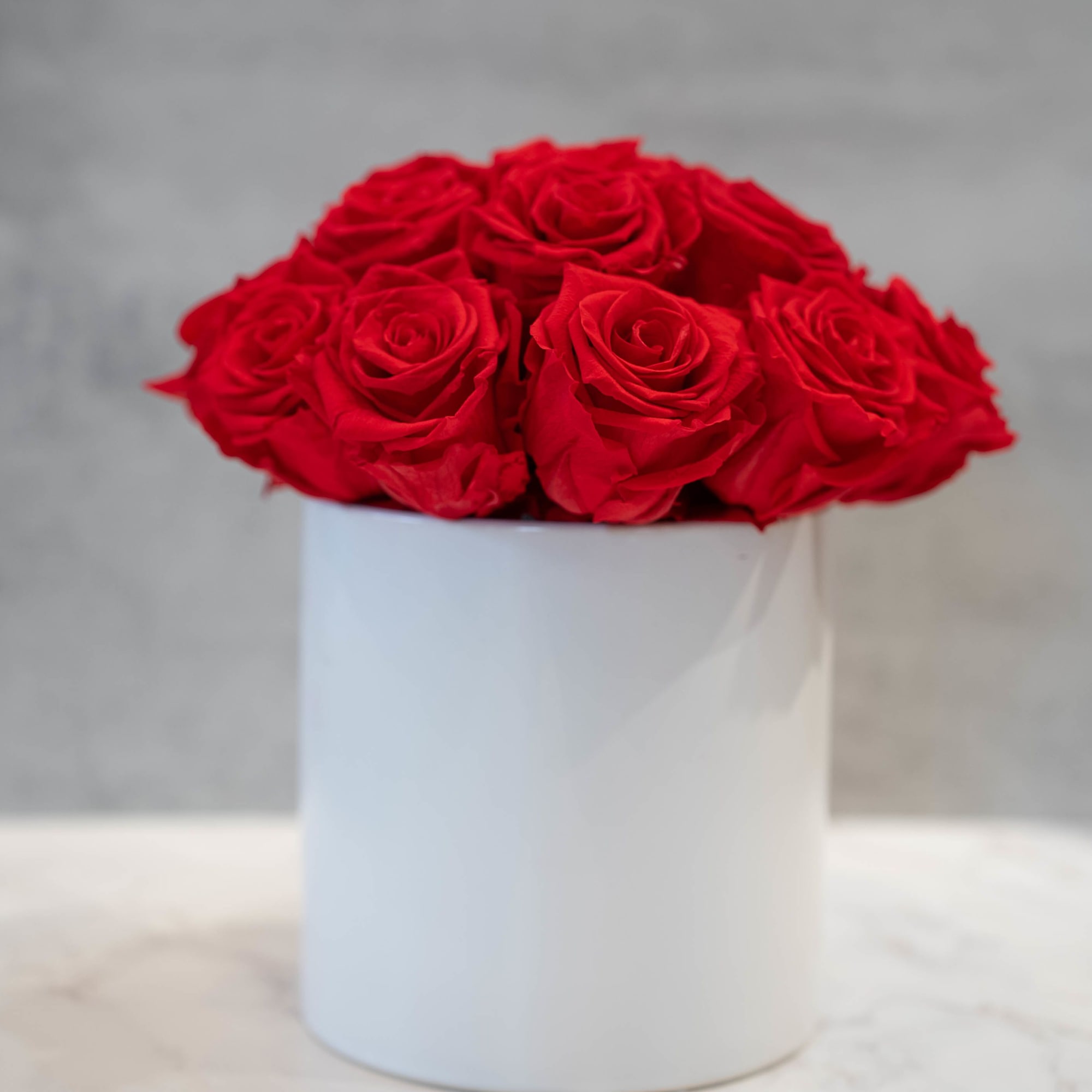 High end preserved roses, custom designed by hand in our local shop