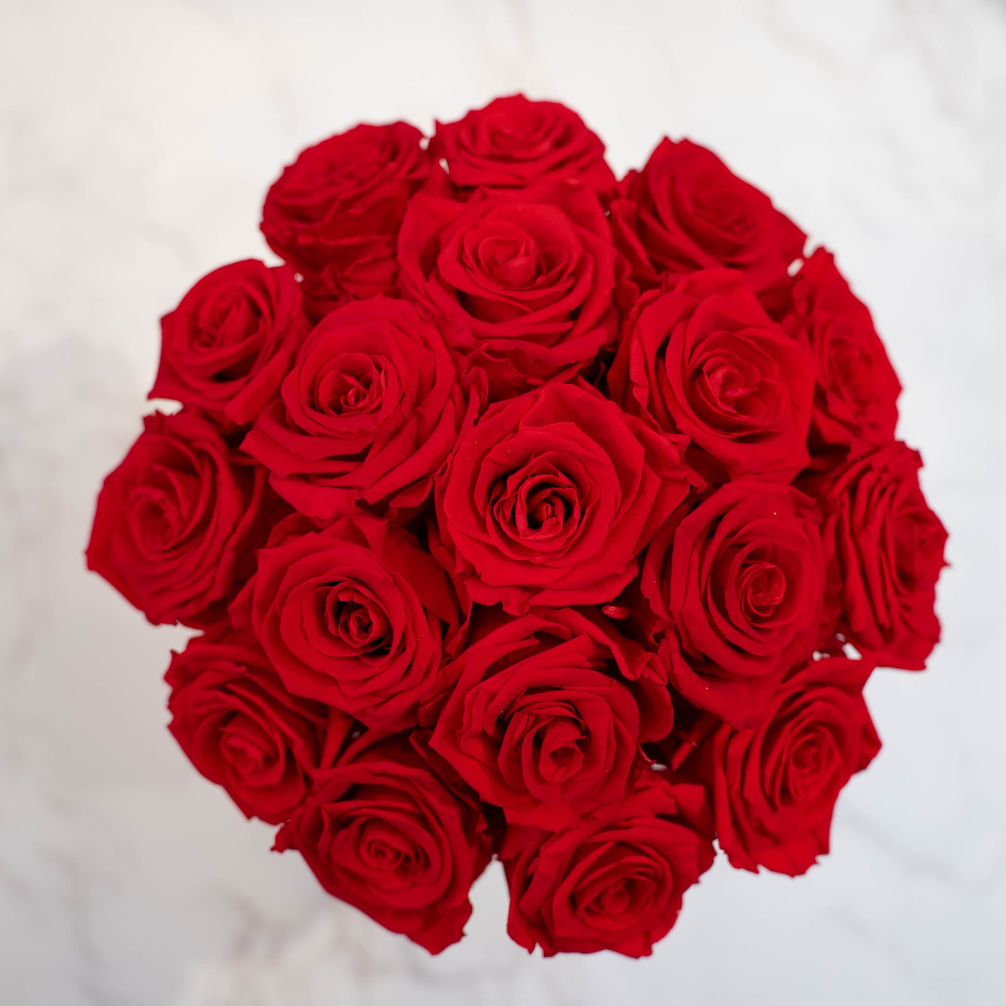 High end preserved roses, custom designed by hand in our local shop