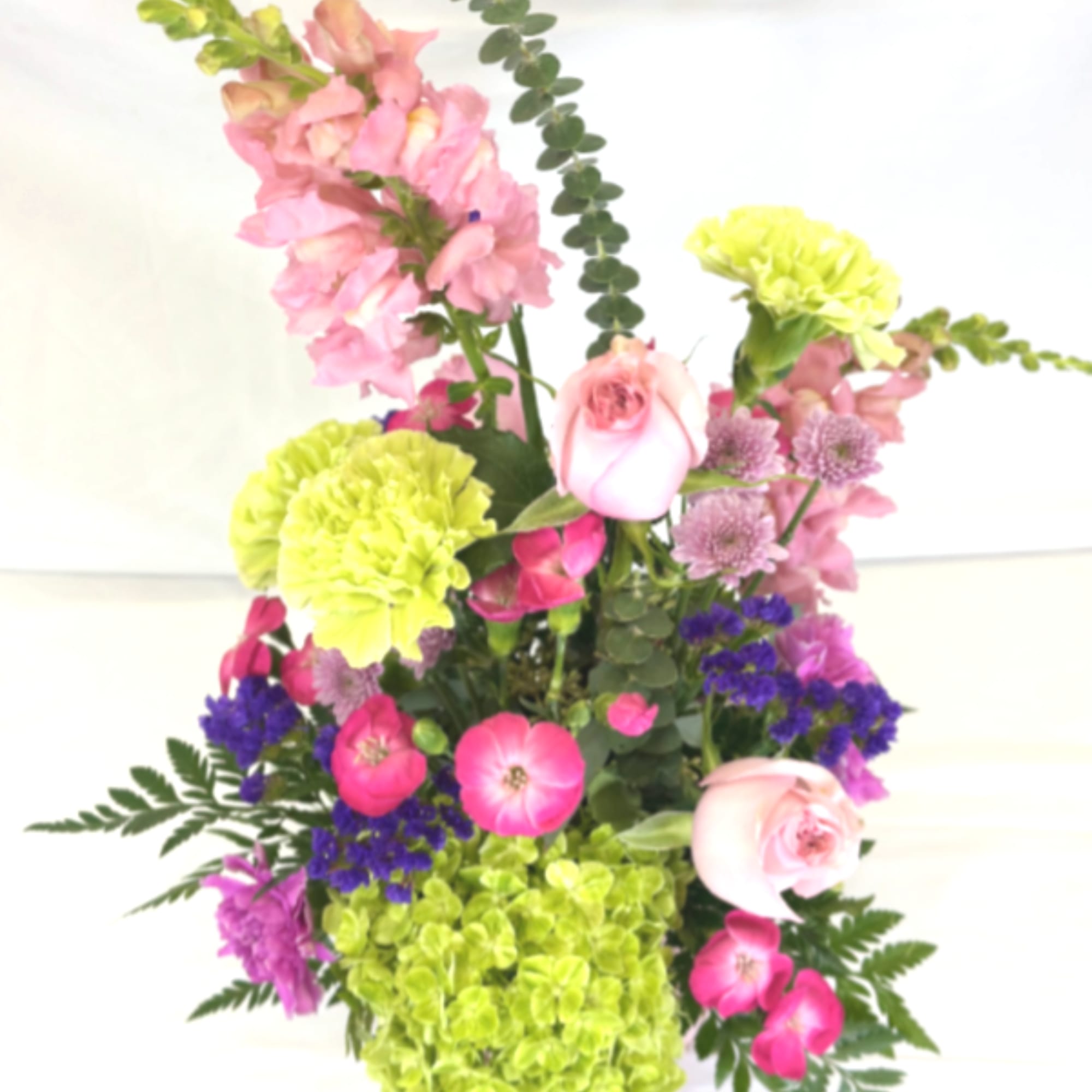 If you love pink, green, and fun flowers, this wonderful design features