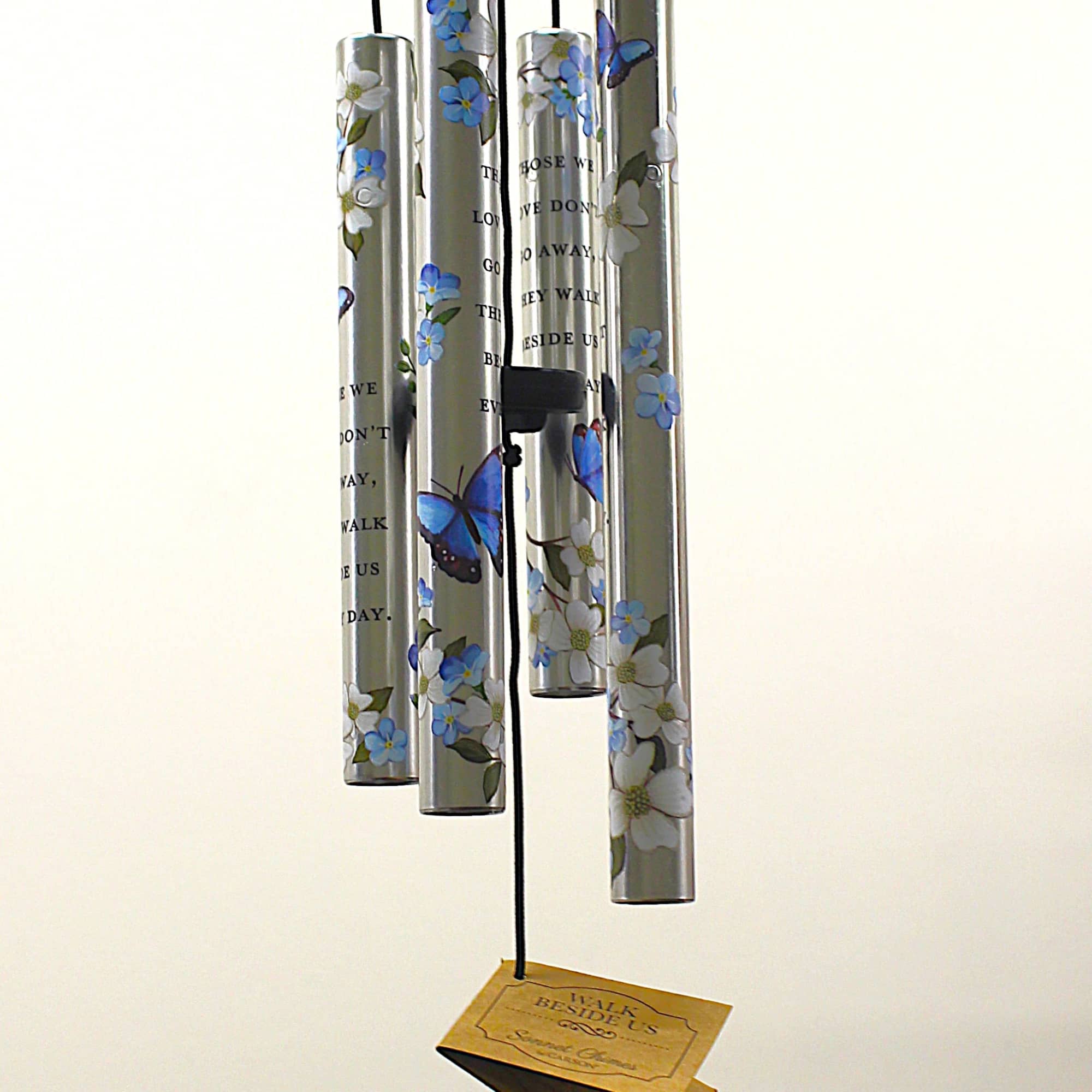 21 Inch Walk Beside Us Windchime
Those we
Love don't
Go away
They walk beside
Every day