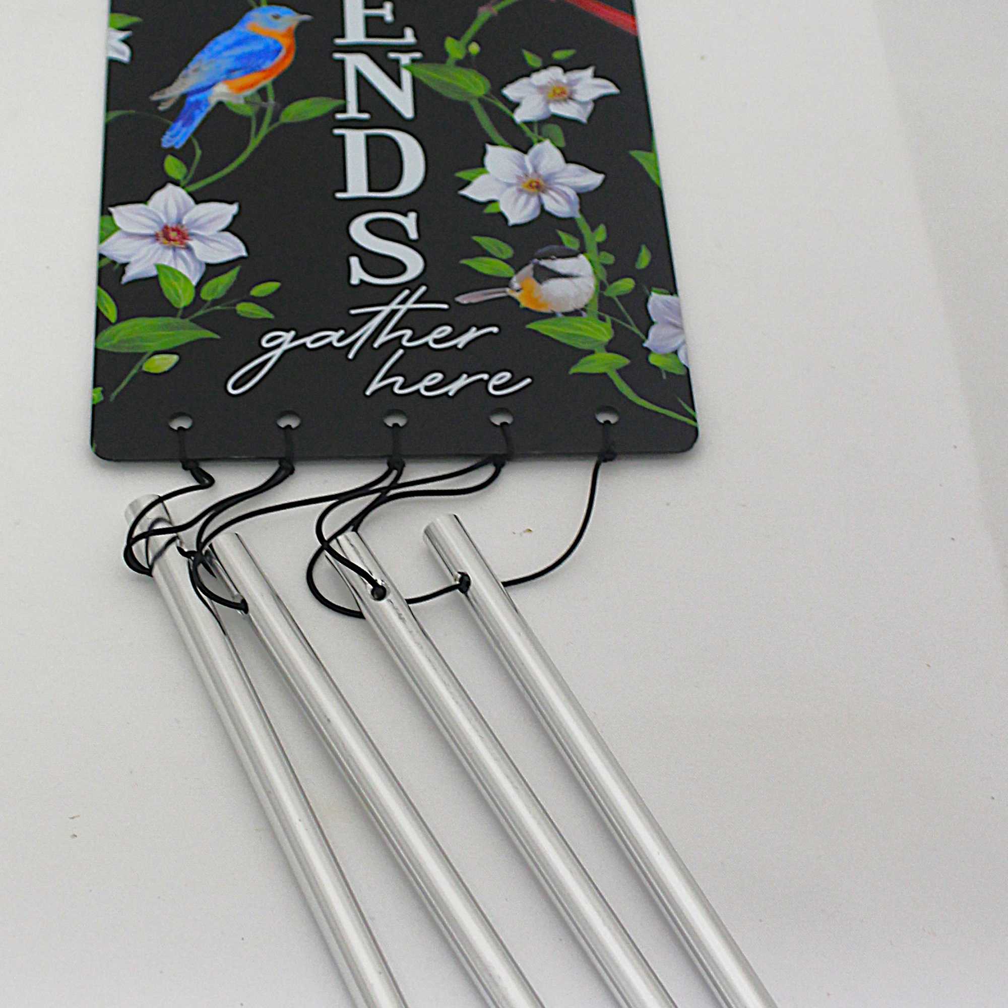 25 3/4 Welcome to our porch windchime
Welcome to our Porch
Sit Long
Talk Much
Laugh