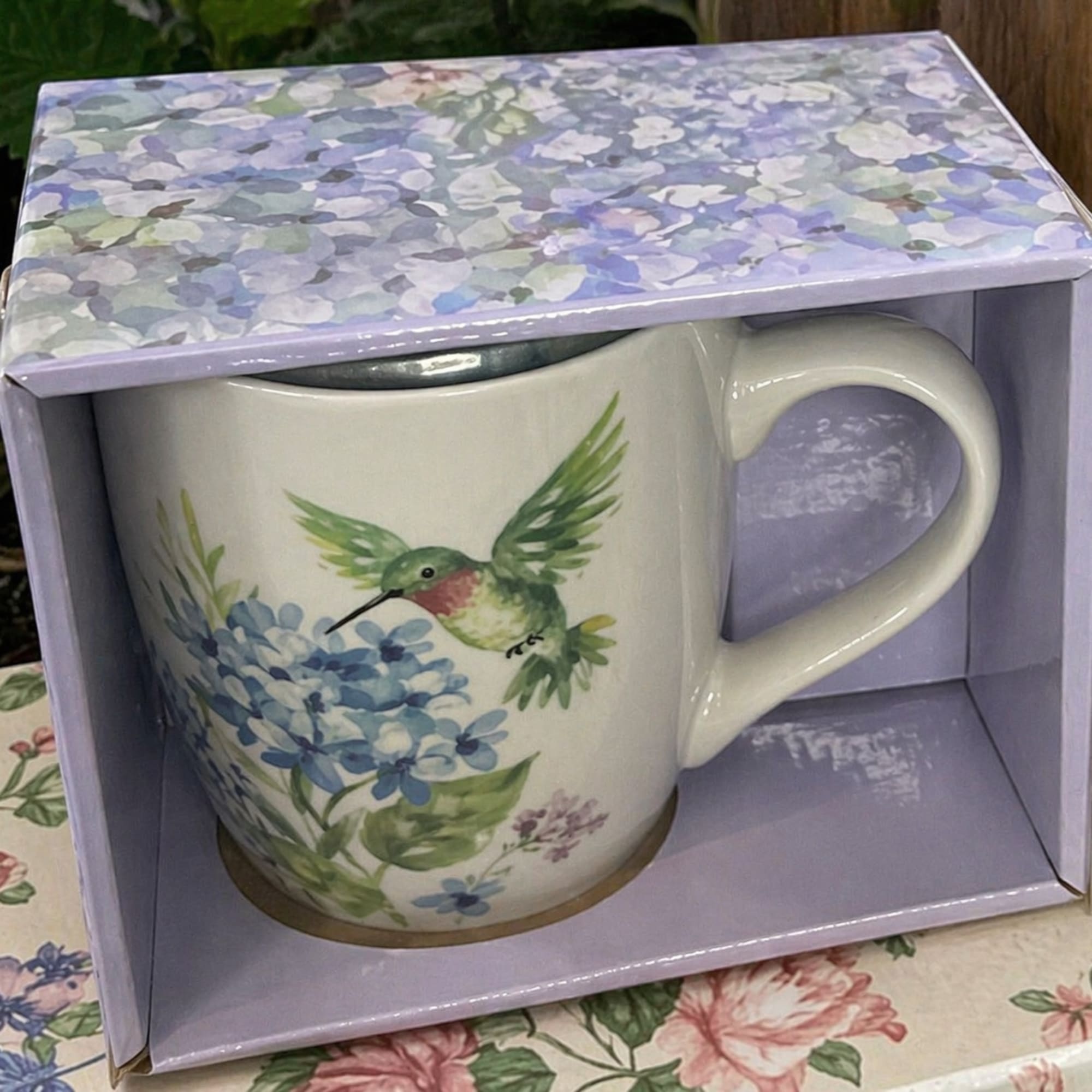 Celebrate Mom with our charming Fluttering Garden Coffee Mug, a fresh flower