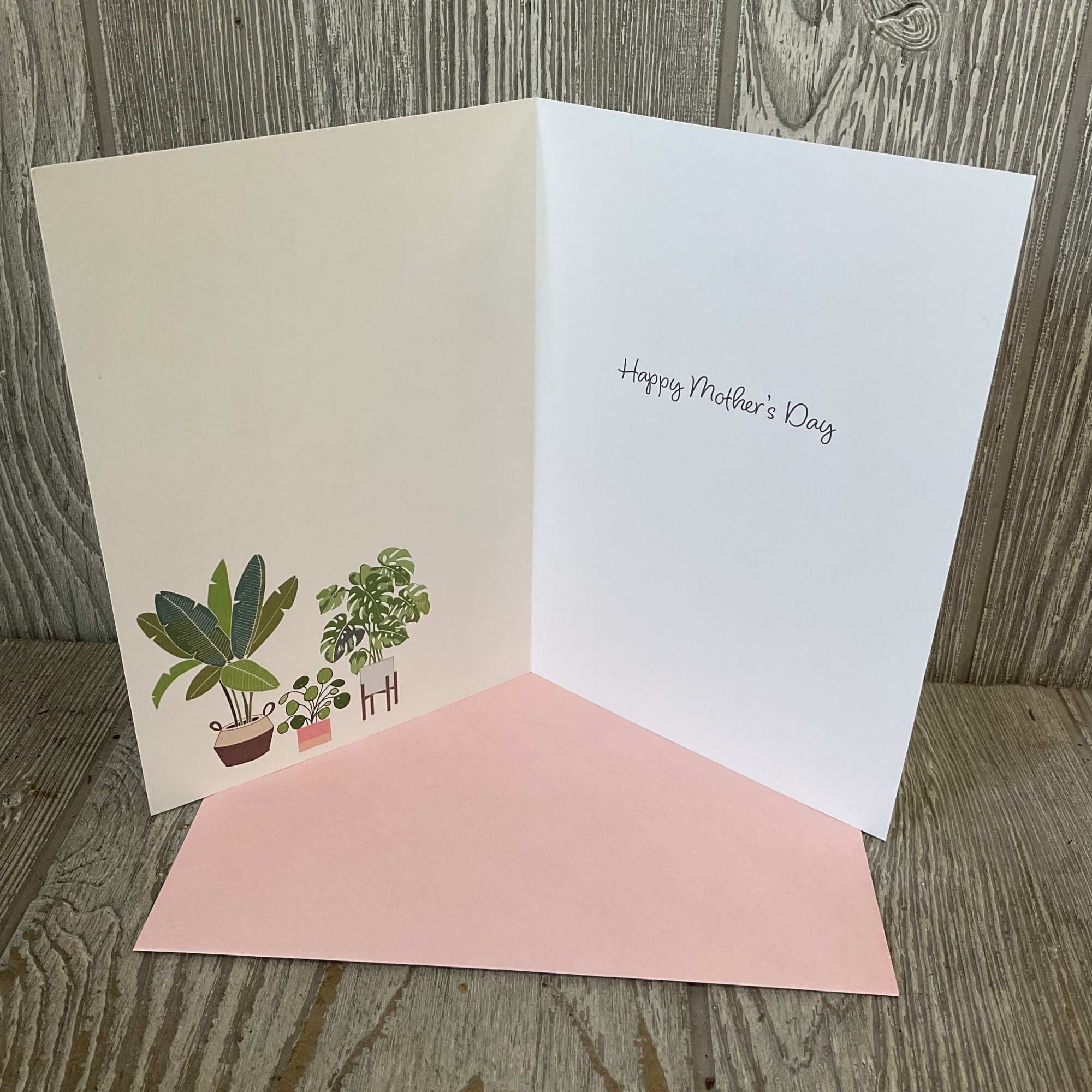 Full Size Greeting Card
Front: Mom thanks for helping me grow
Inside: Happy Mother&rsquo;s
