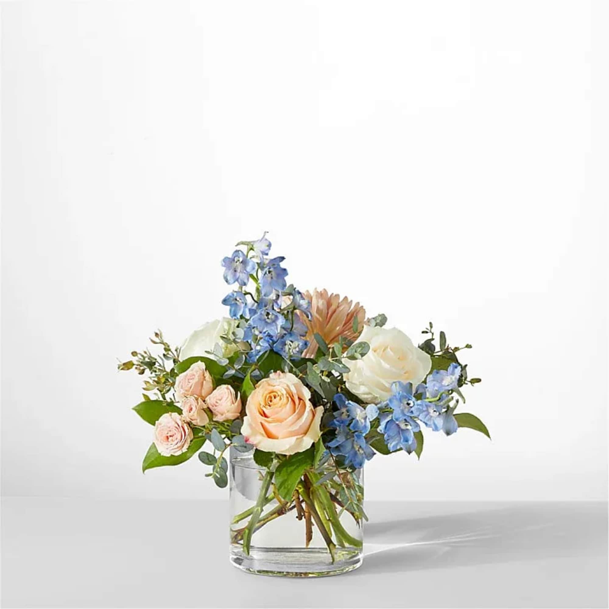 Bloom Details
Eucalyptus
Delphinium
Rose
