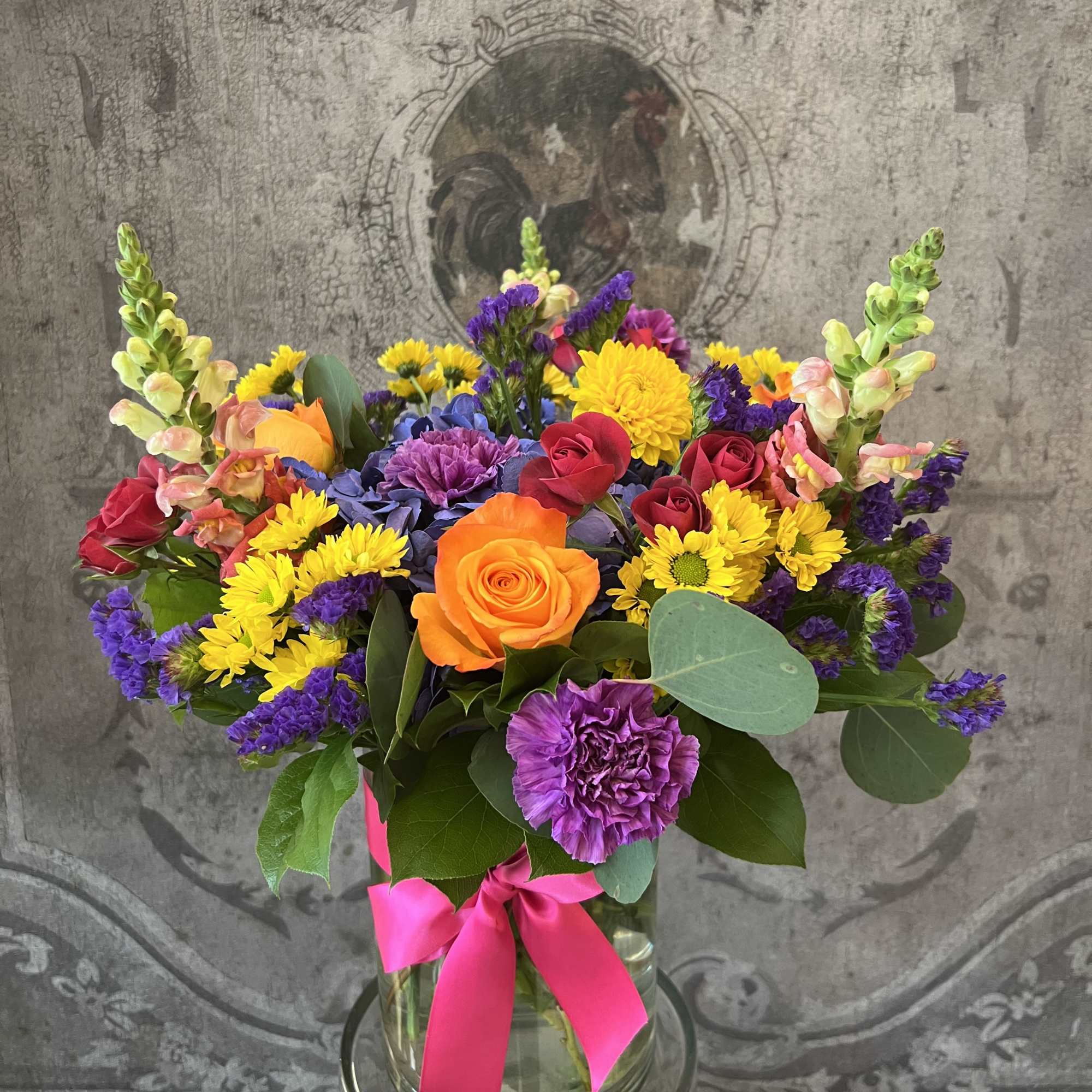 We created this arrangement with the Boldest and most Beautiful colors we