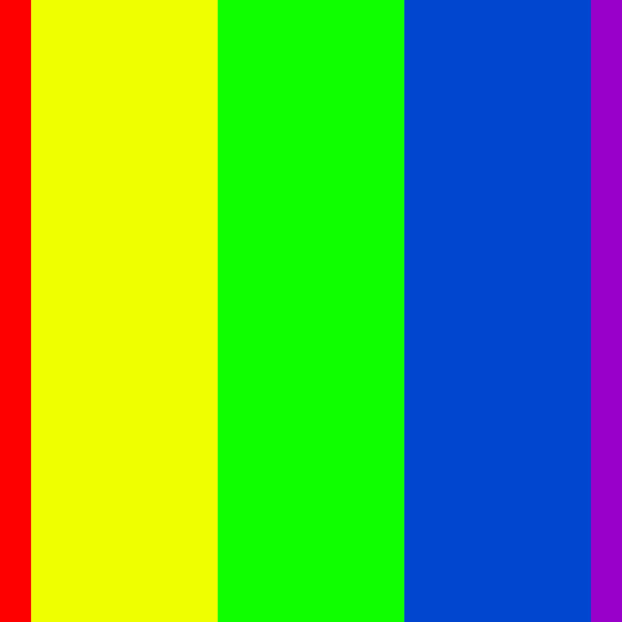 Vertical rainbow color bars fill the frame.