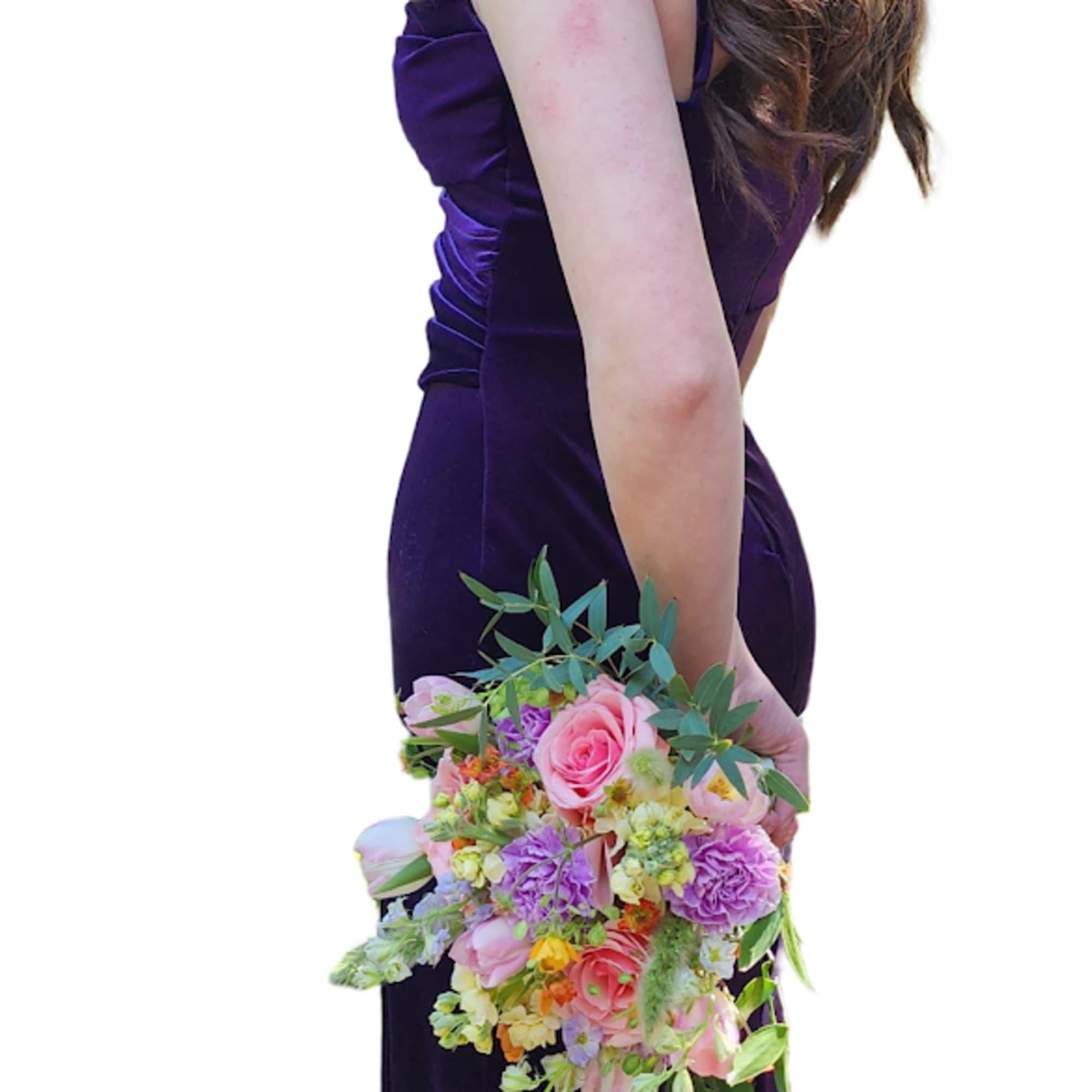 Loose, hand-tied and effortlessly romantic, this Wild Garden Posy is a pastel