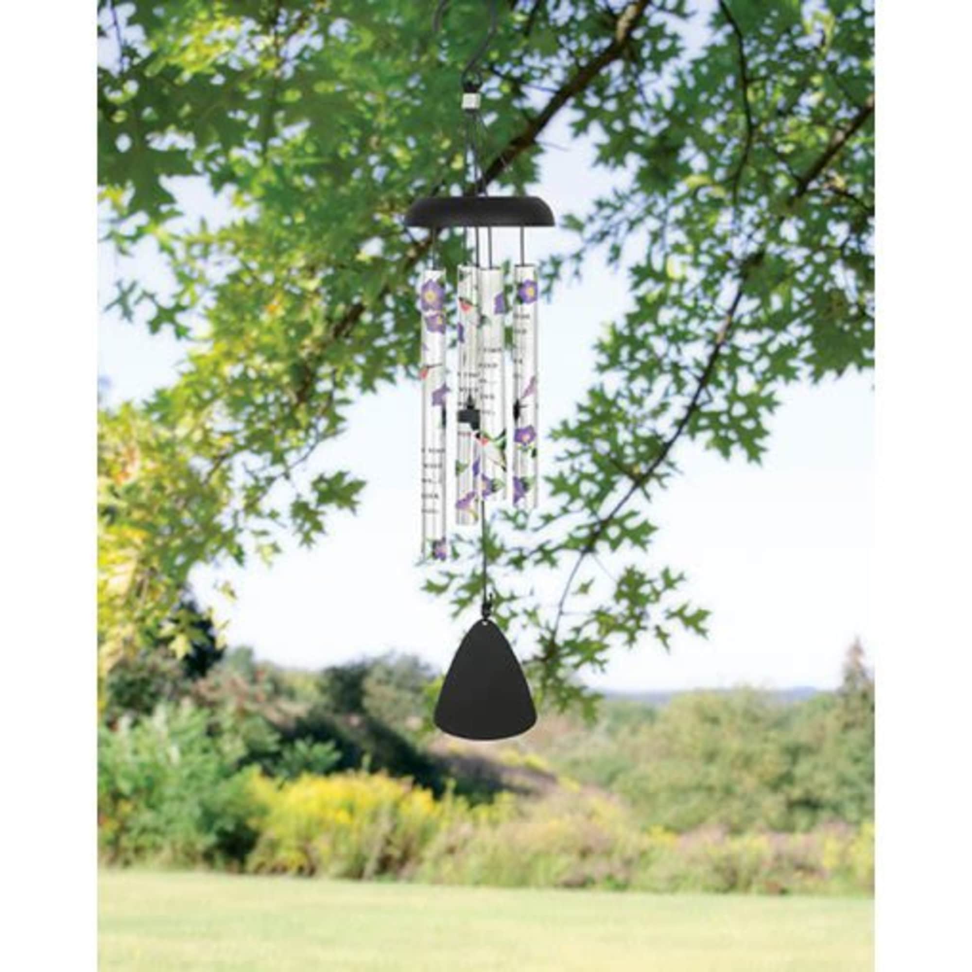 Our 21" Picturesque Sonnet Chimes feature powder coated aluminum construction
and UV printed