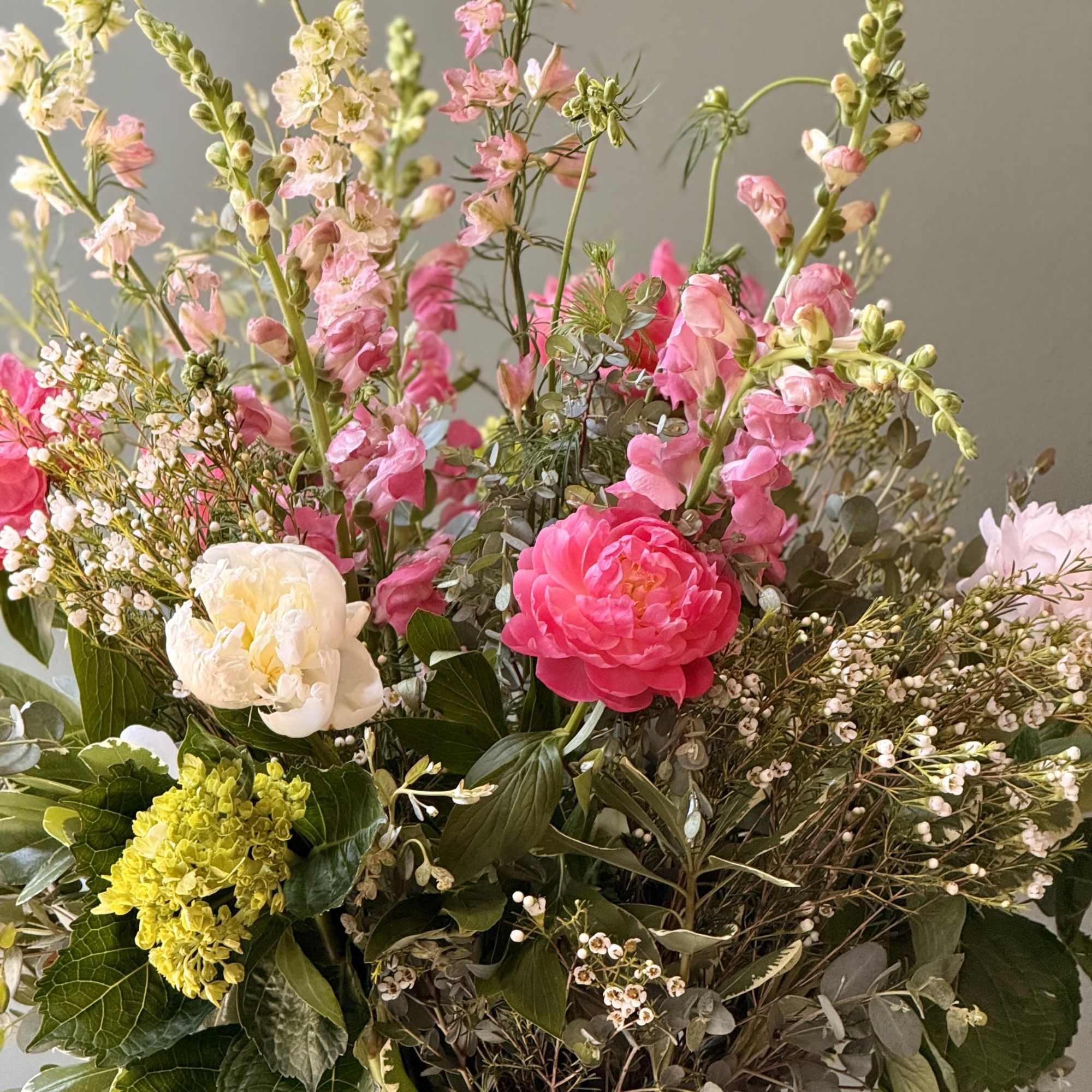 Garden-Inspired Peony Floral Design is a fresh, romantic peony arrangement crafted to