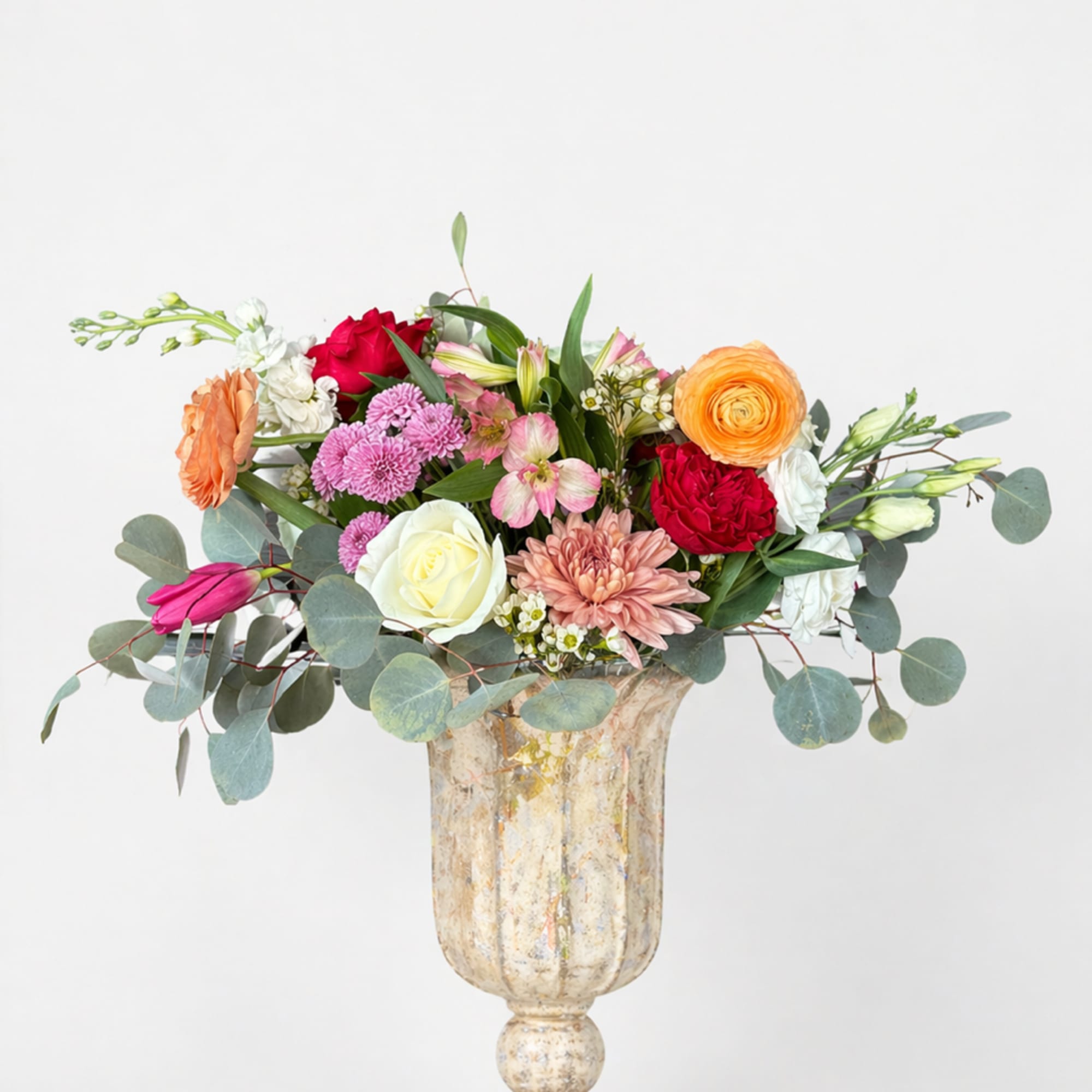 A mix of designer&rsquo;s choice colored blooms, Spring pastels with baby greens
