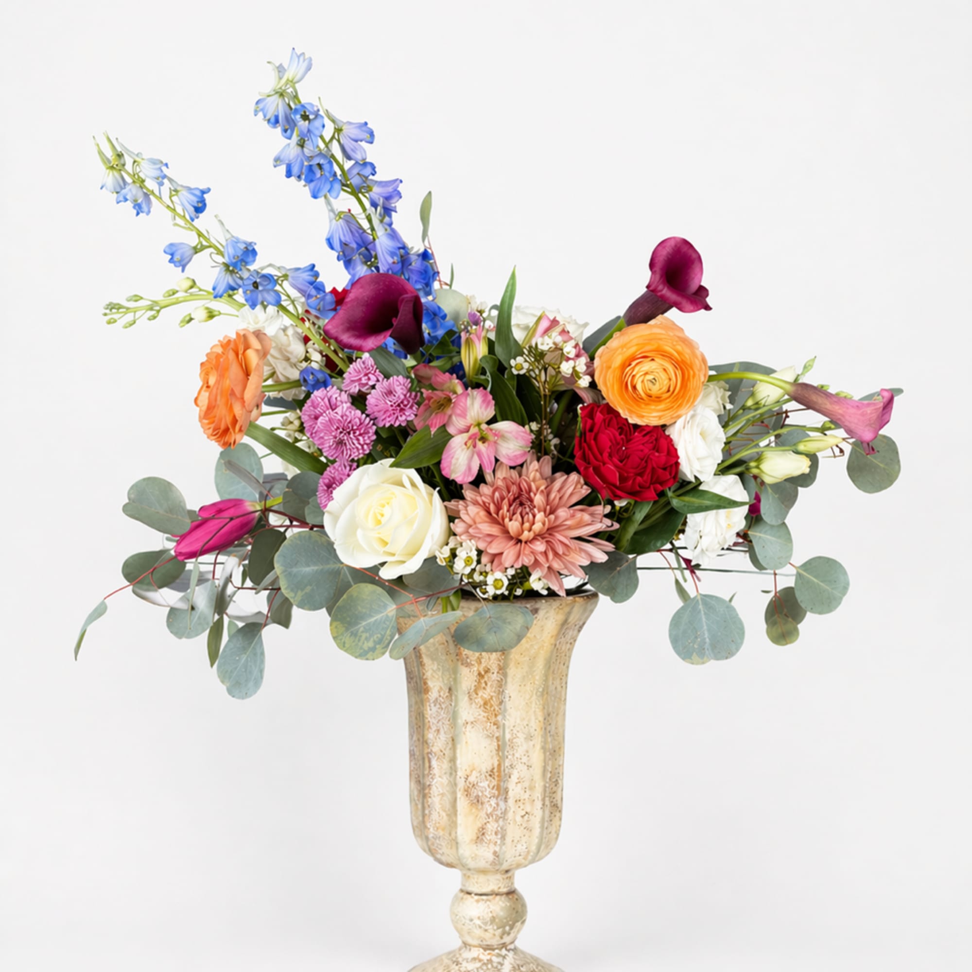 A mix of designer&rsquo;s choice colored blooms, Spring pastels with baby greens