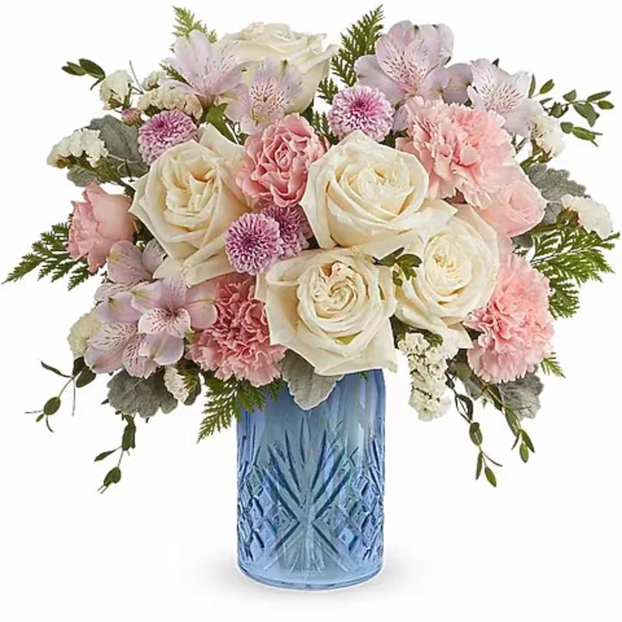 The Blue Belle Bouquet is a sweet Mother's Day flower arrangement of