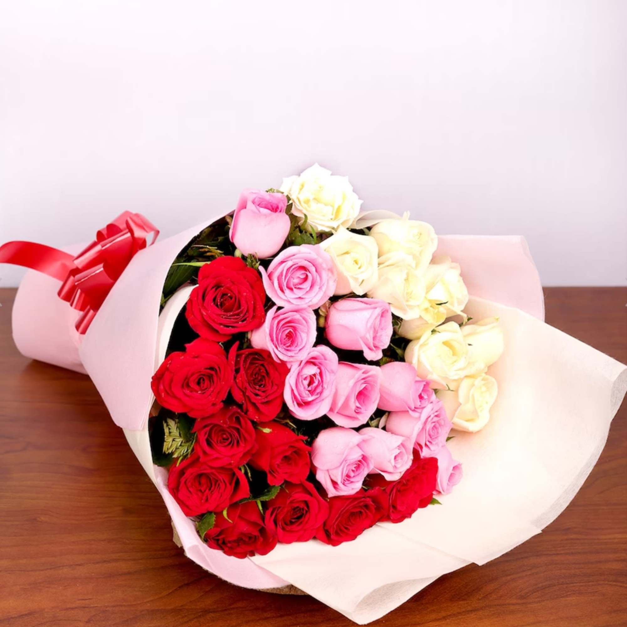 Red tops ribbon Flower も*も様