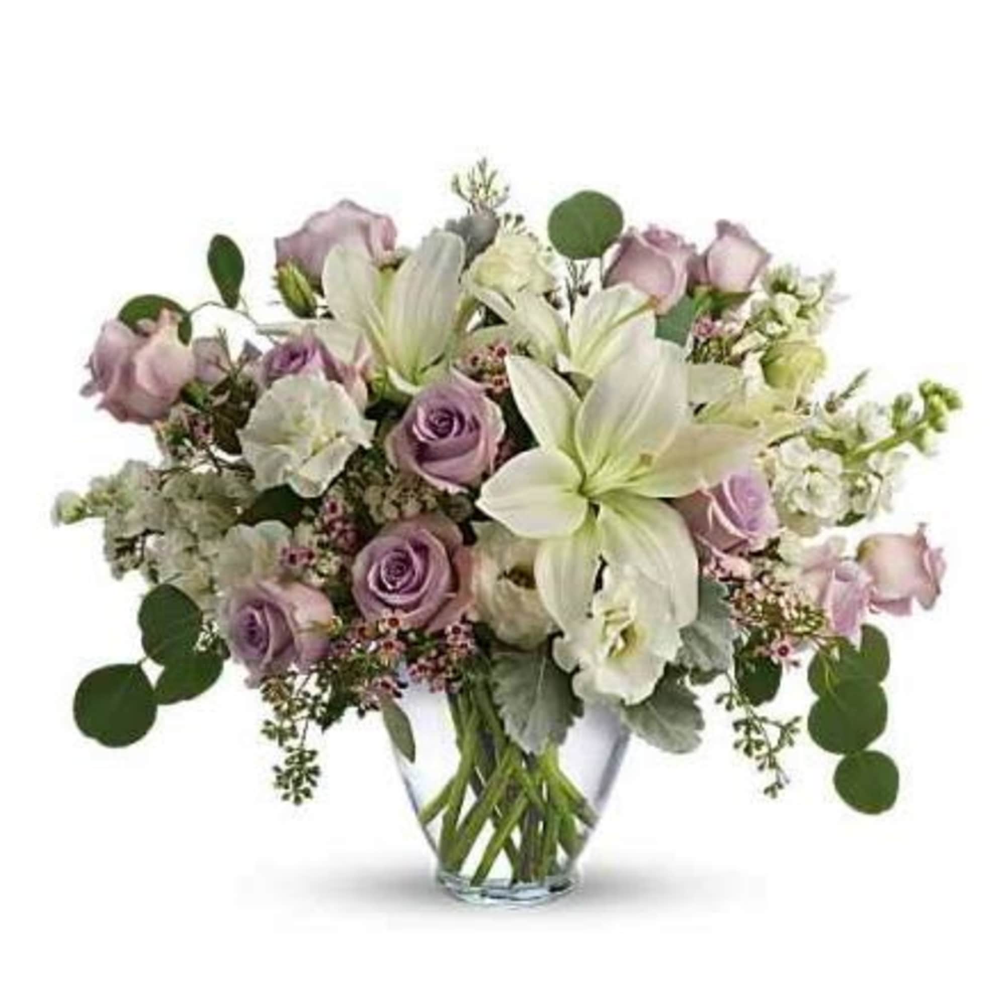  Pet Friendly?
No
This design includes lilies and eucalyptus, which are not safe