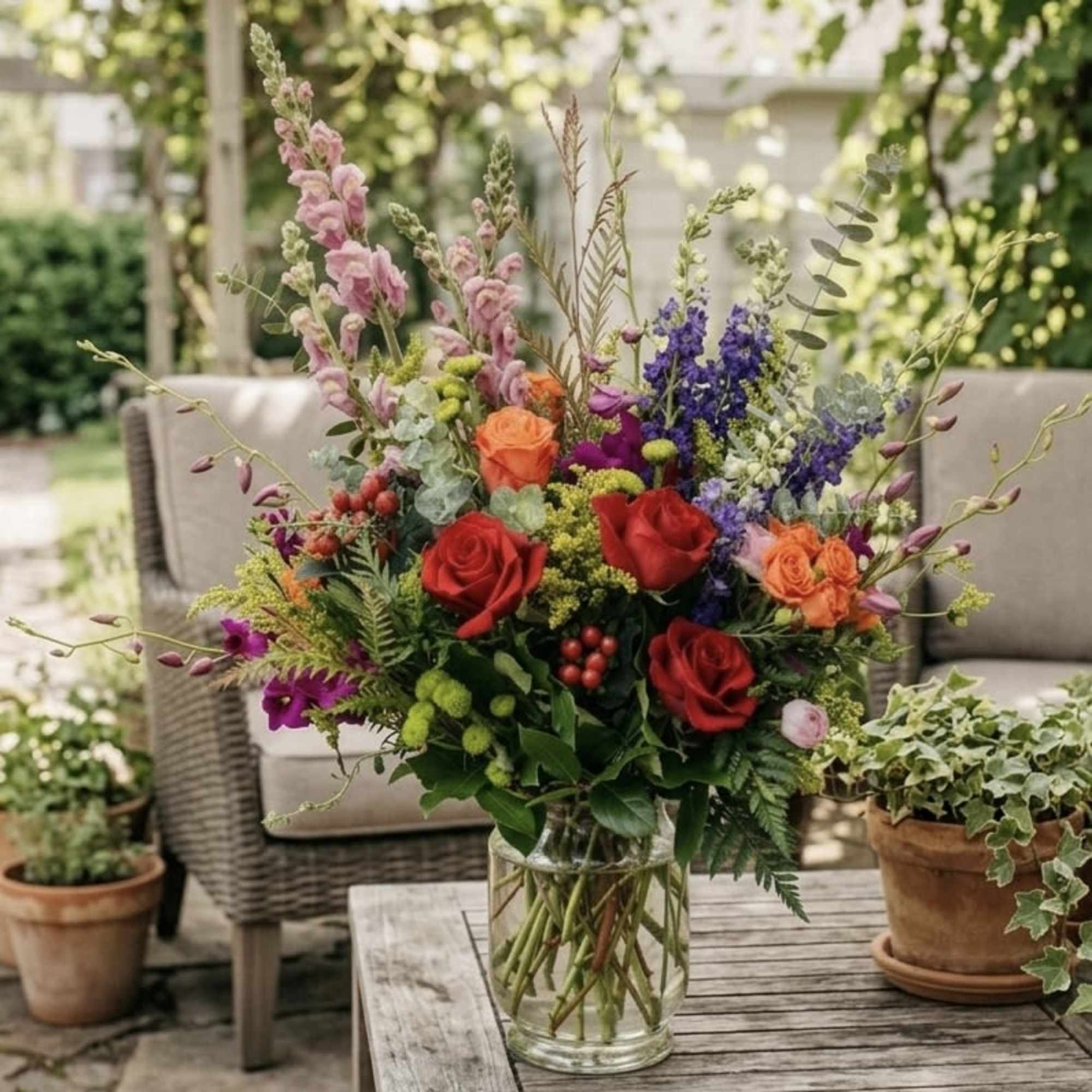 Extra large and tall mix arrangement. Lush and wild 