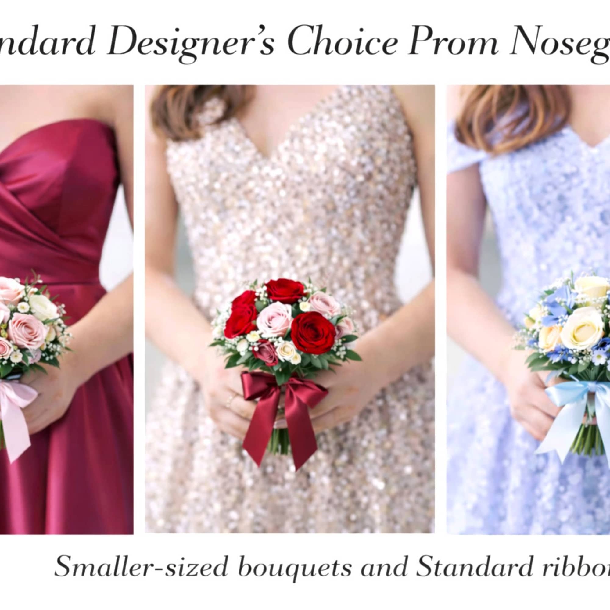 Celebrate prom in style with a custom Designer&rsquo;s Choice Prom Nosegay bouquet