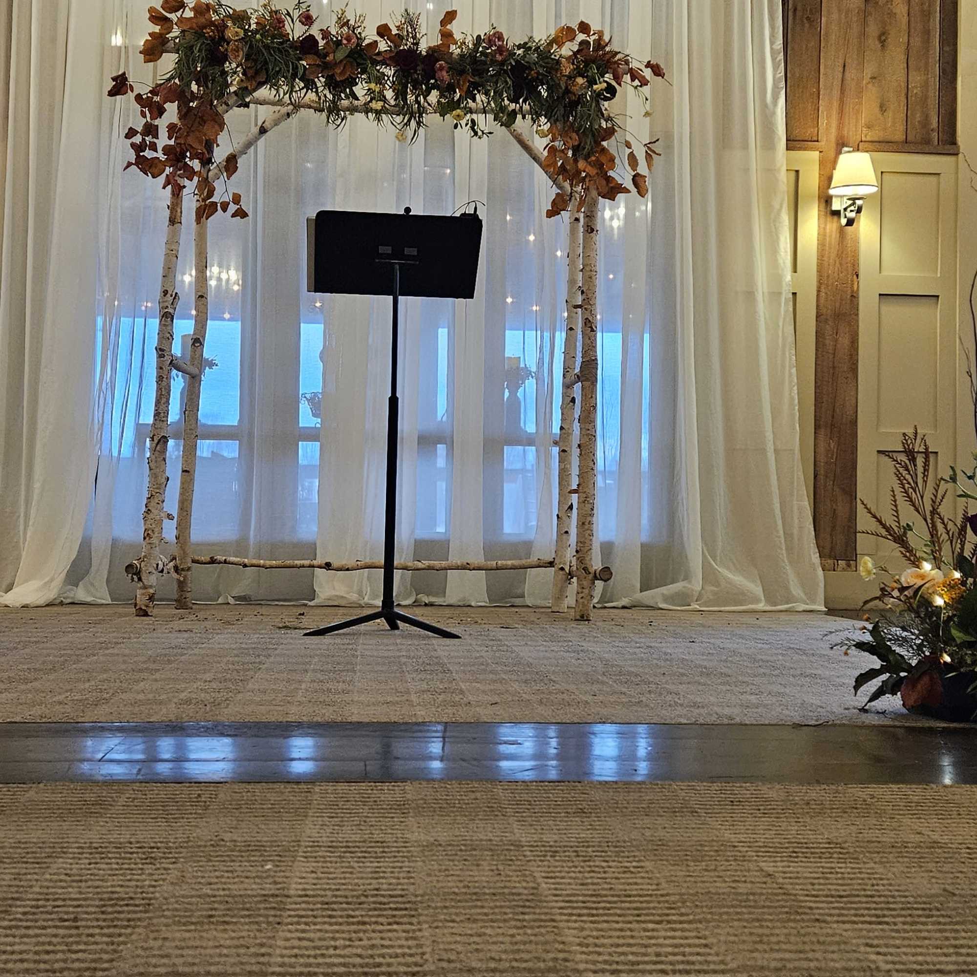 a lovely arbor topping for weddings. your choice of two pieces on