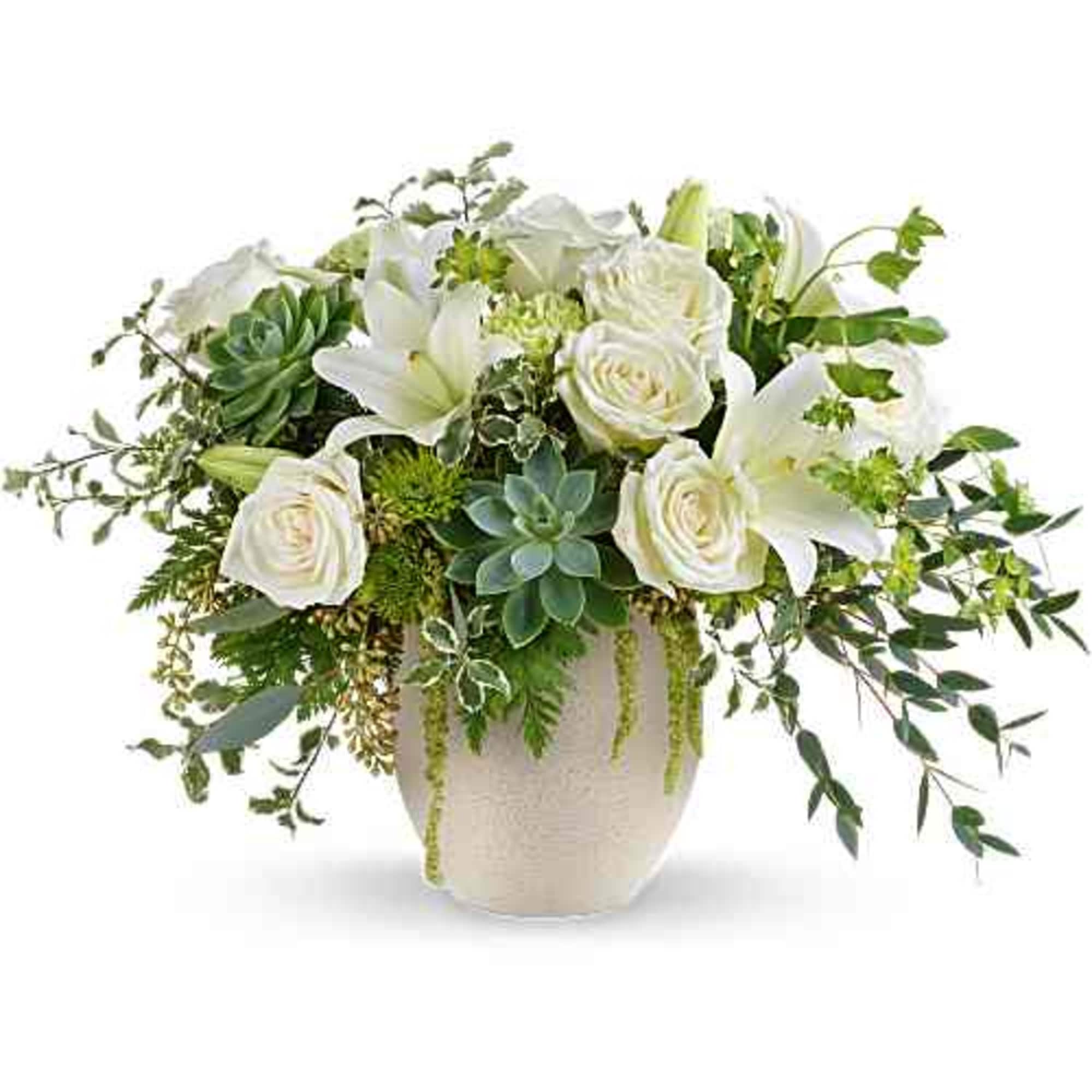 Celebrate Dad with Teleflora's Cloud Petals Bouquet, a fresh mix of white