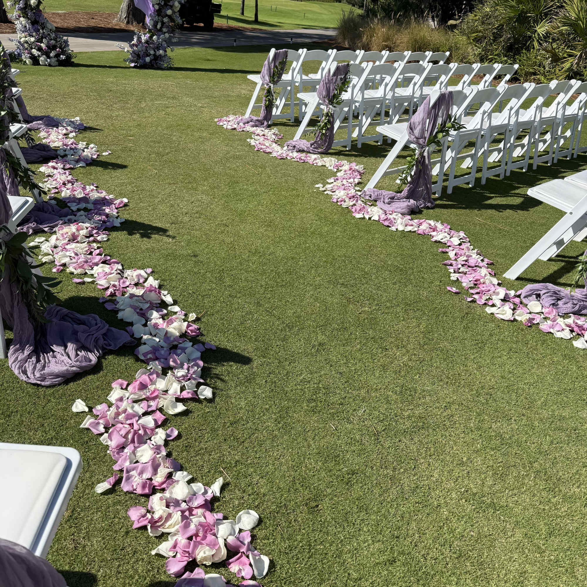 A dreamy floral arch designed to transform your ceremony into a fairytale