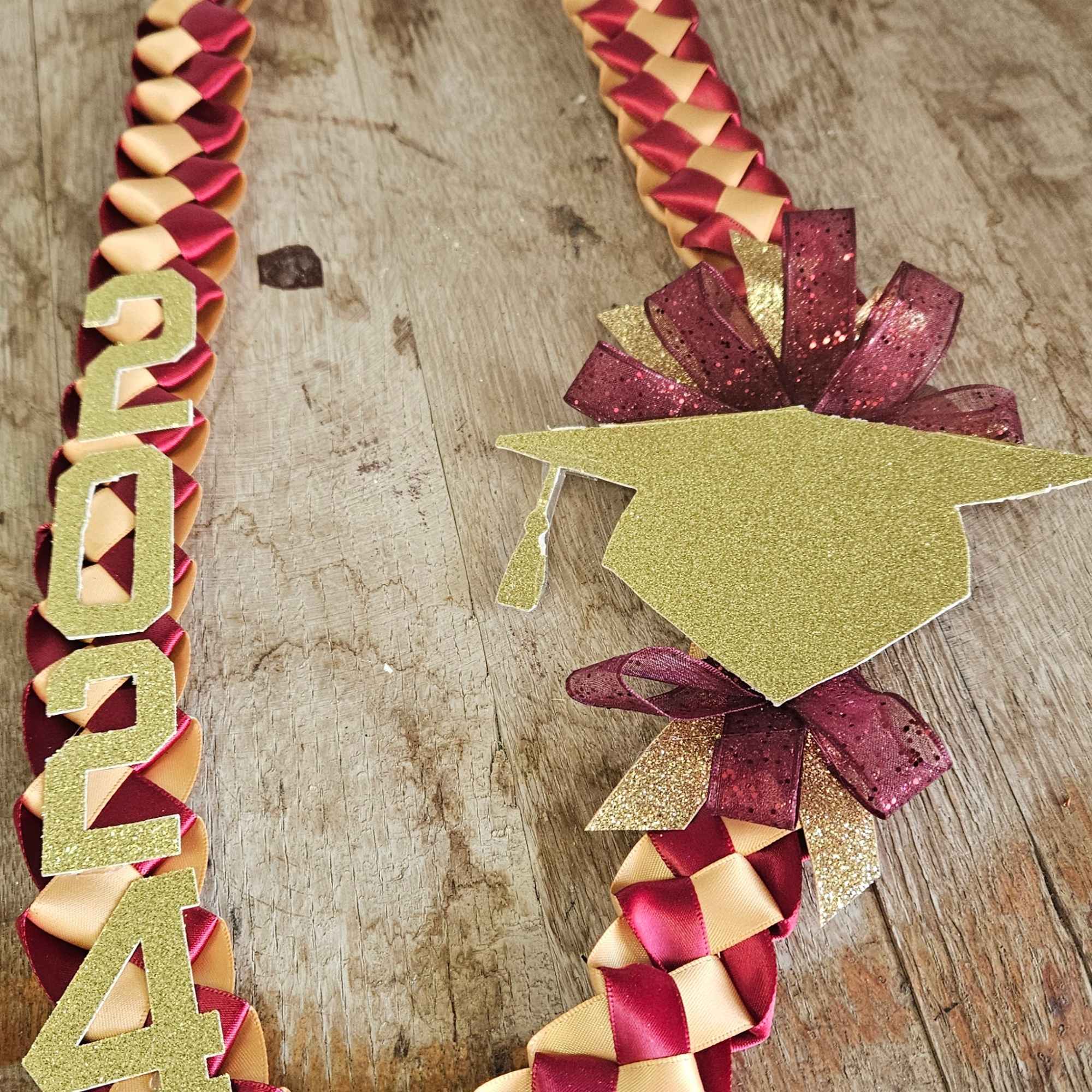 Let us custom create a school colored themed Lei to be worn