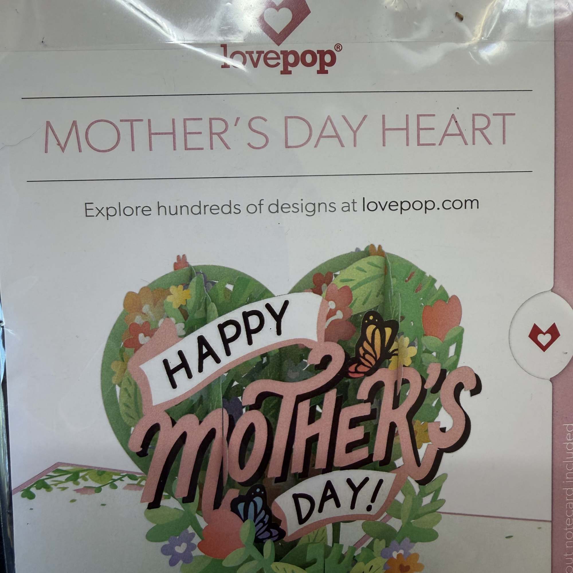 Love Pop Cards must be ordered with flowers to go out for