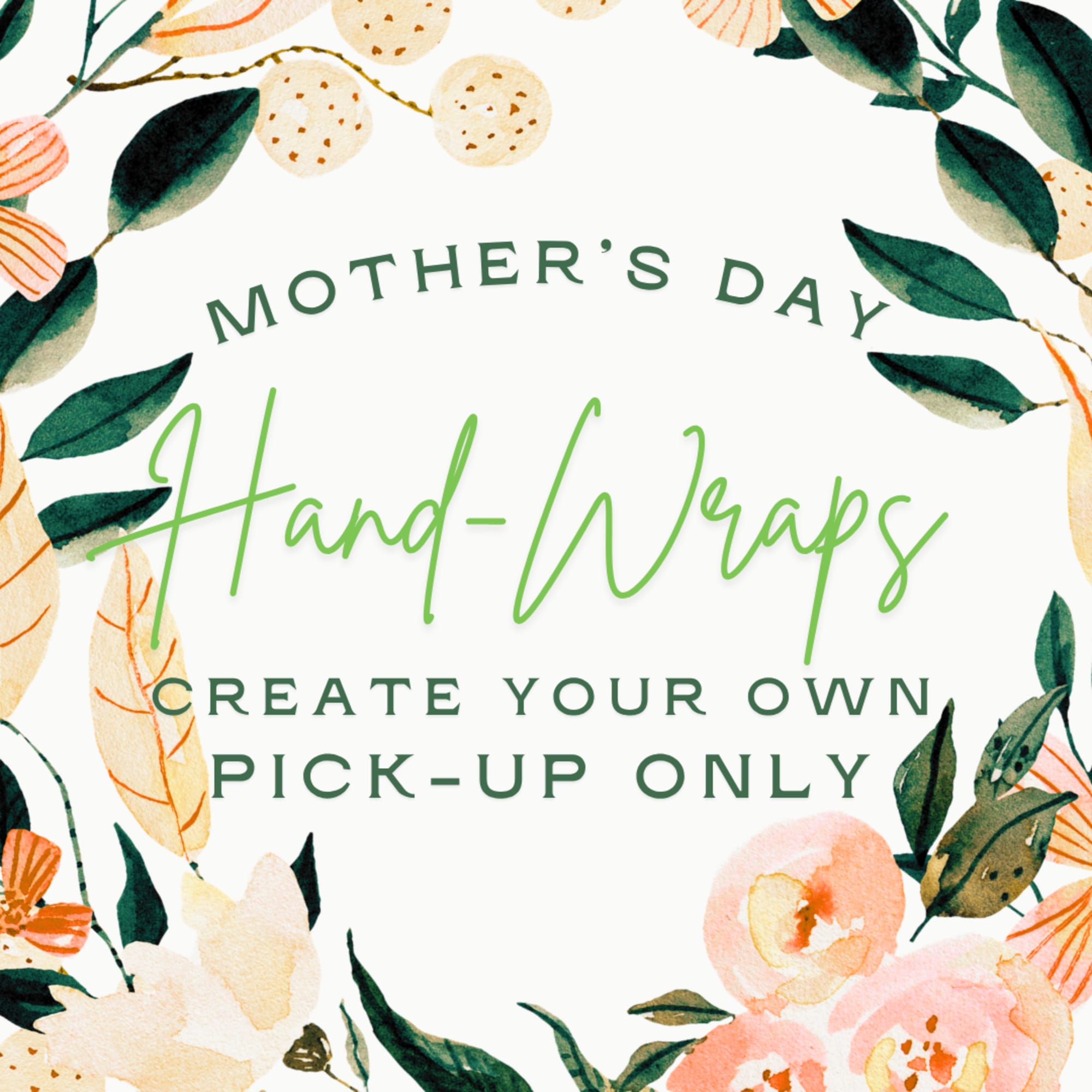 Hand-Wraps are made with a seasonal mix of flowers, for example gerbera