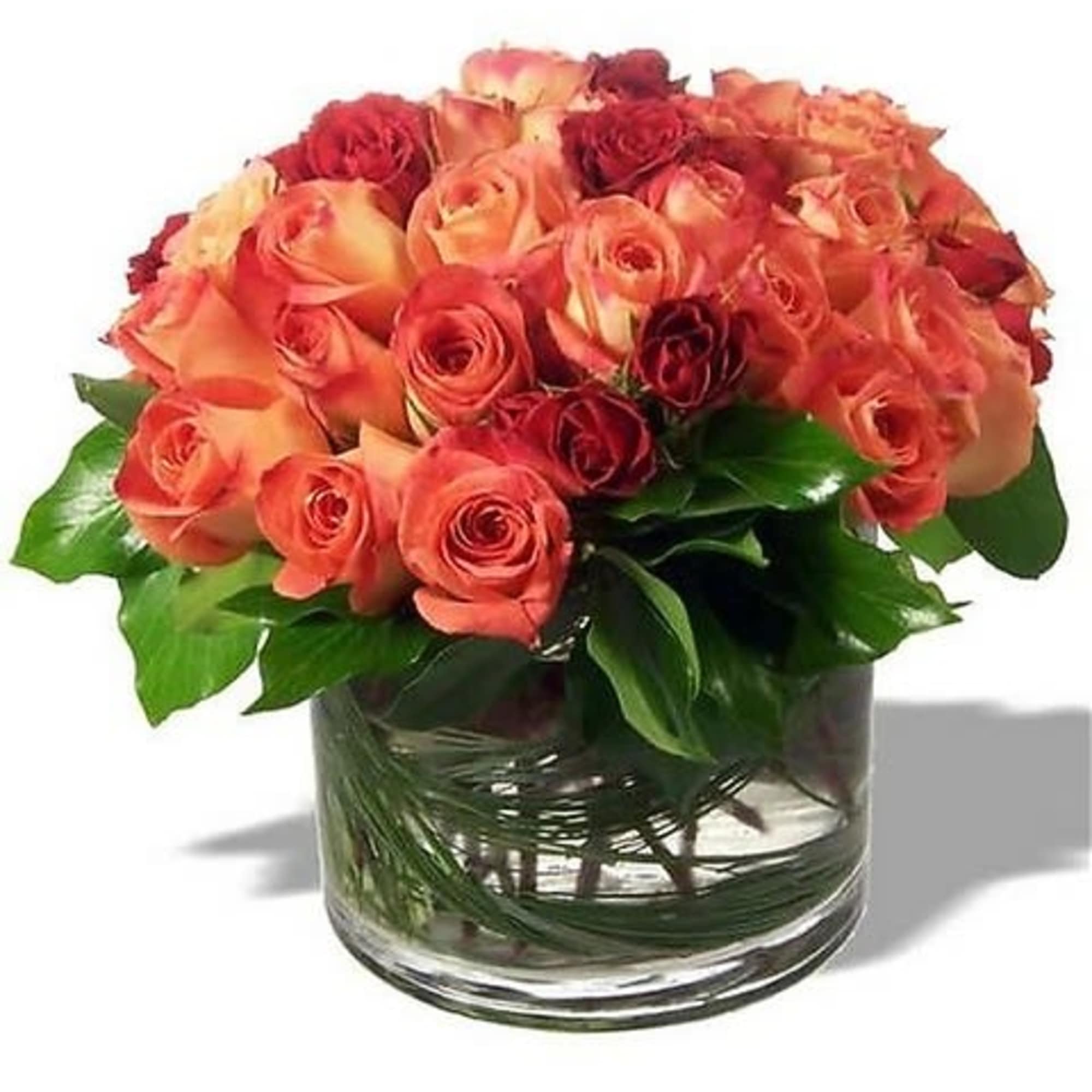 An arrangement with an abundance of roses creating a magnificent mound of