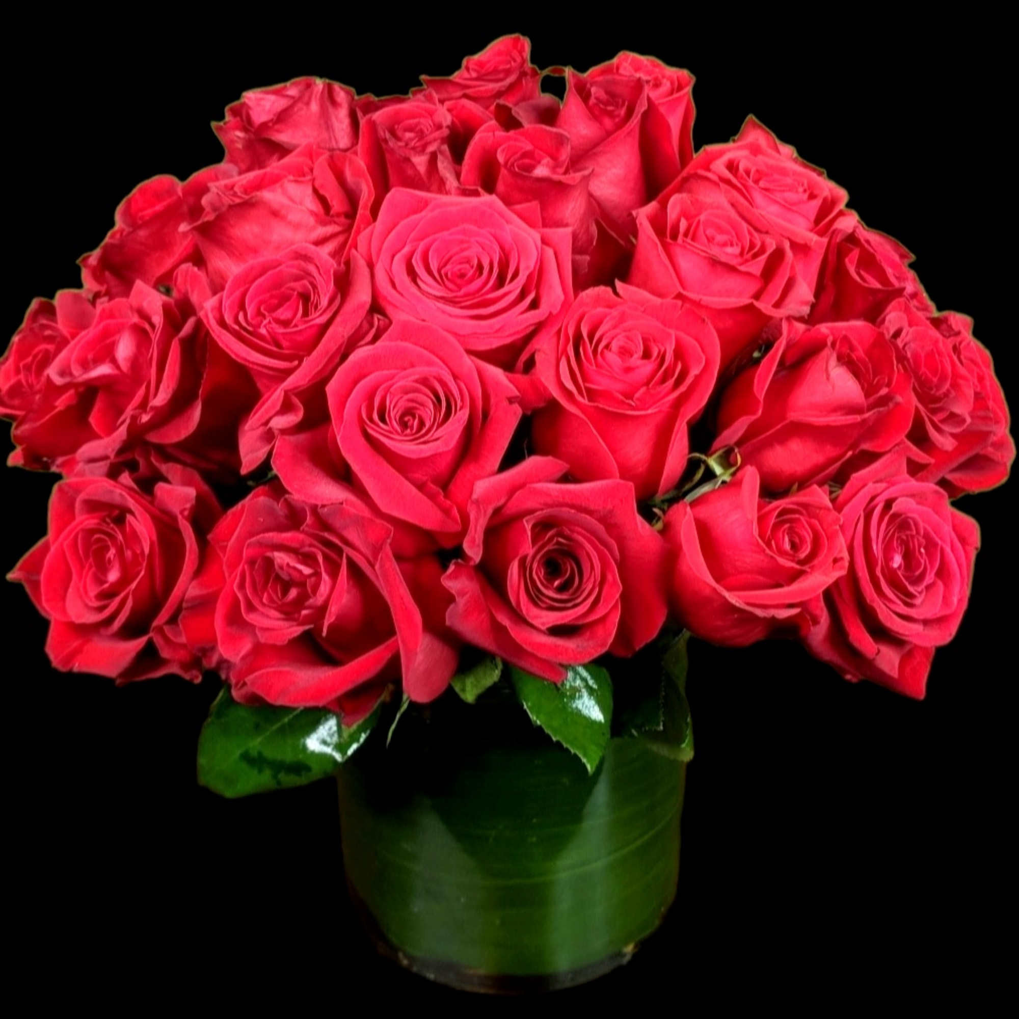 Make a bold statement with this beautifully simple design. Three Dozen Red