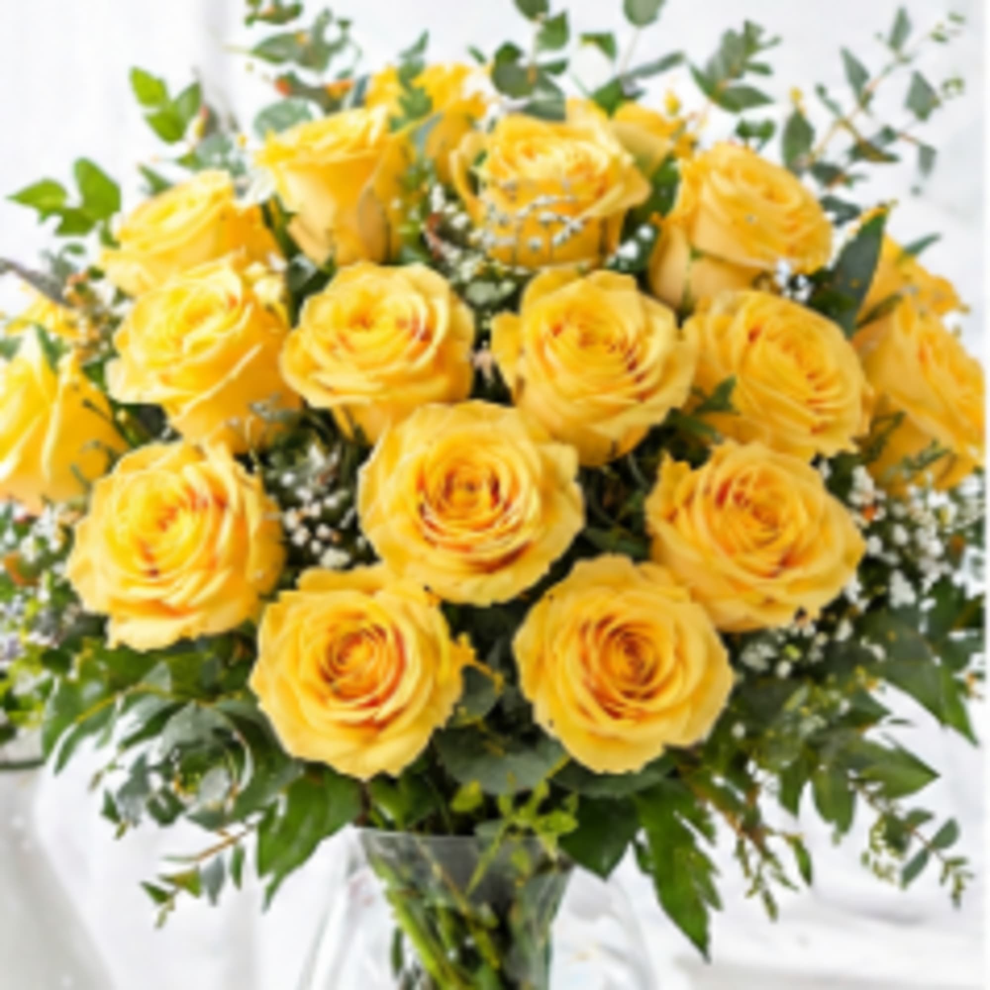 Sunny yellow roses are a cheery and wonderful gift. Celebrate a birthday