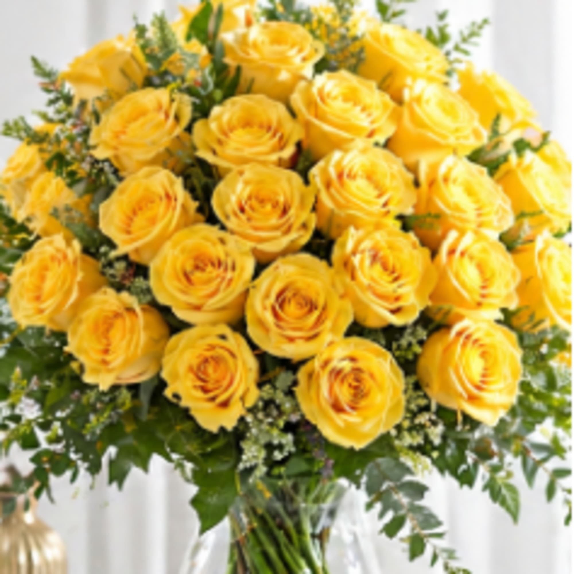 Sunny yellow roses are a cheery and wonderful gift. Celebrate a birthday