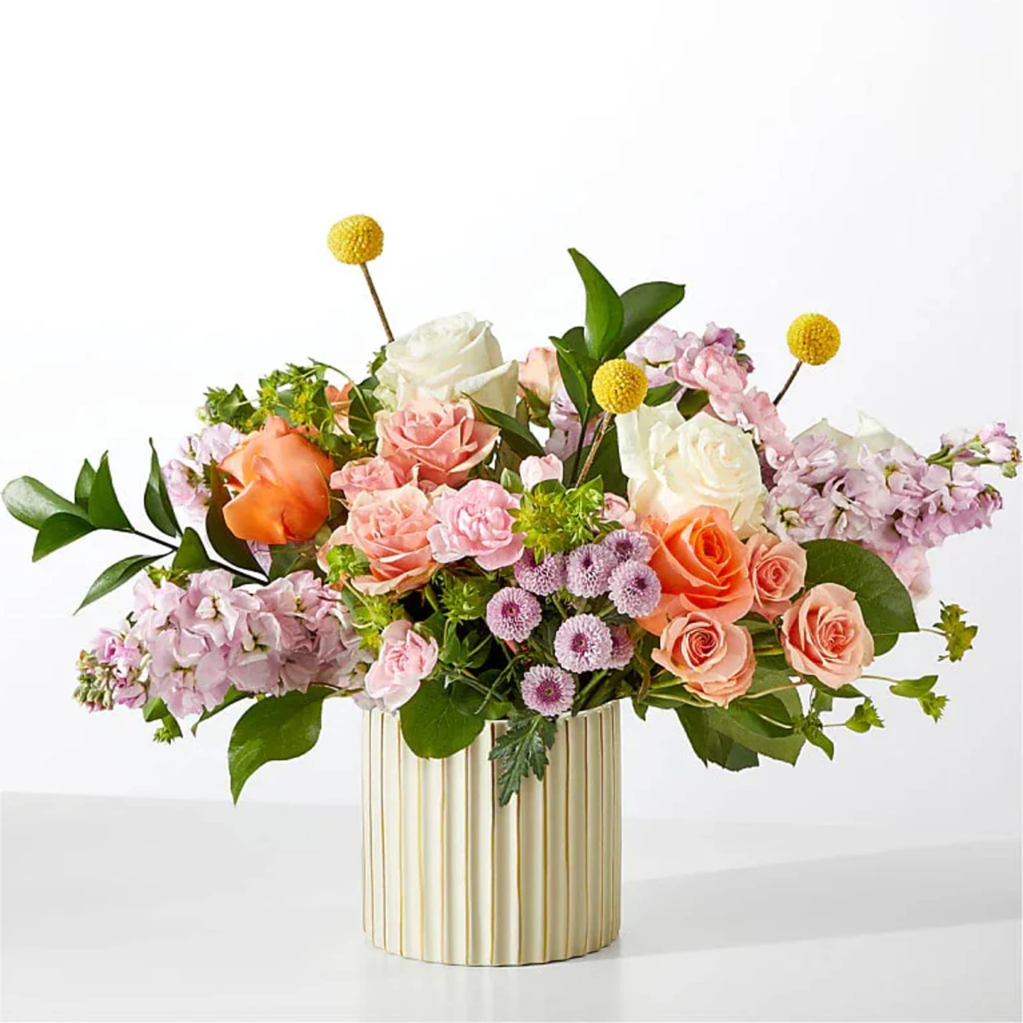 French Market Bouquet with Ivory Vase
Perfect for birthdays, a thank you, housewarmings