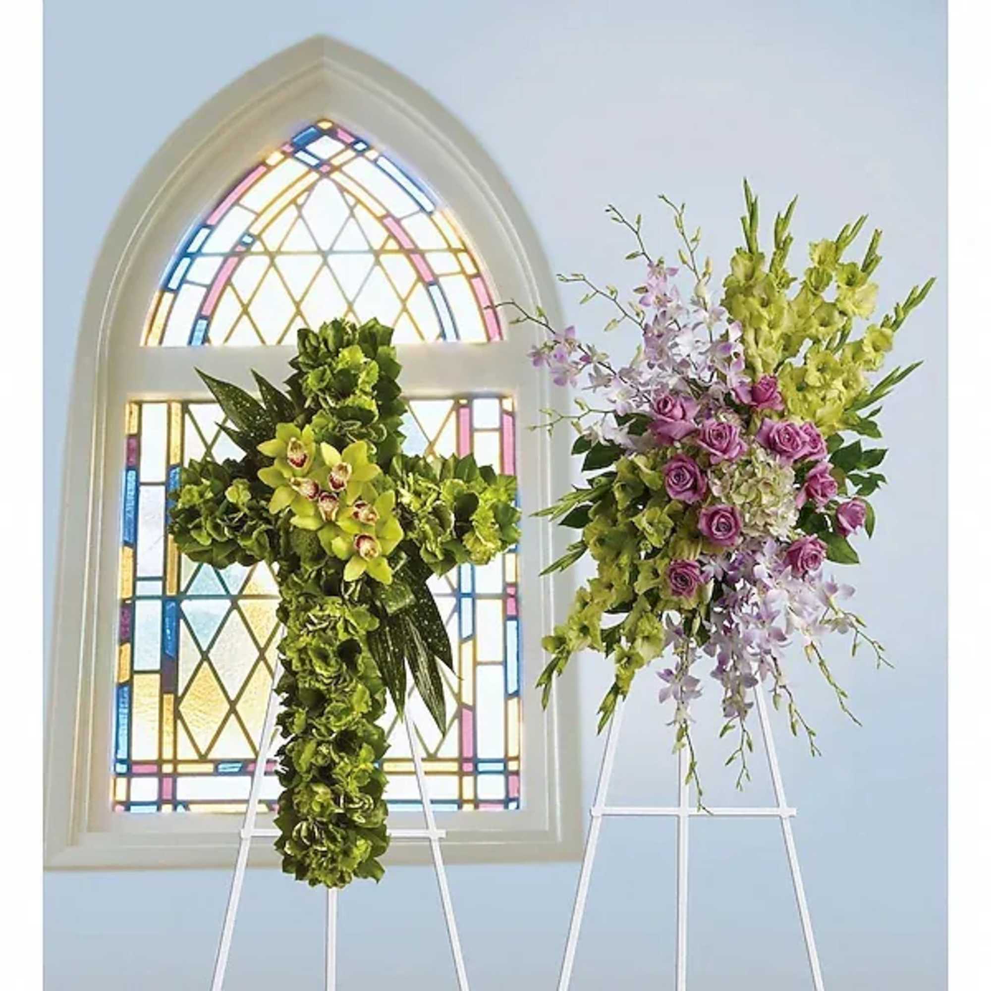 Fresh roses and opulent blooms such as orchids and gladioli - in