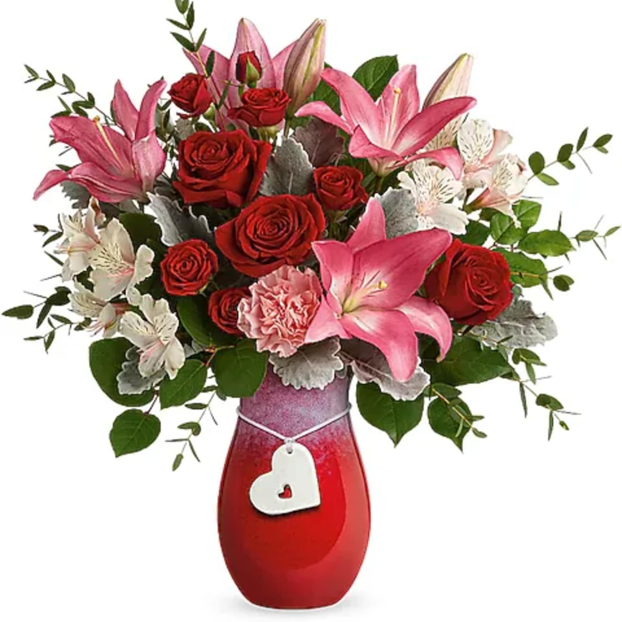 Turn on the charm with romantic roses, fragrant lilies, and this stunning