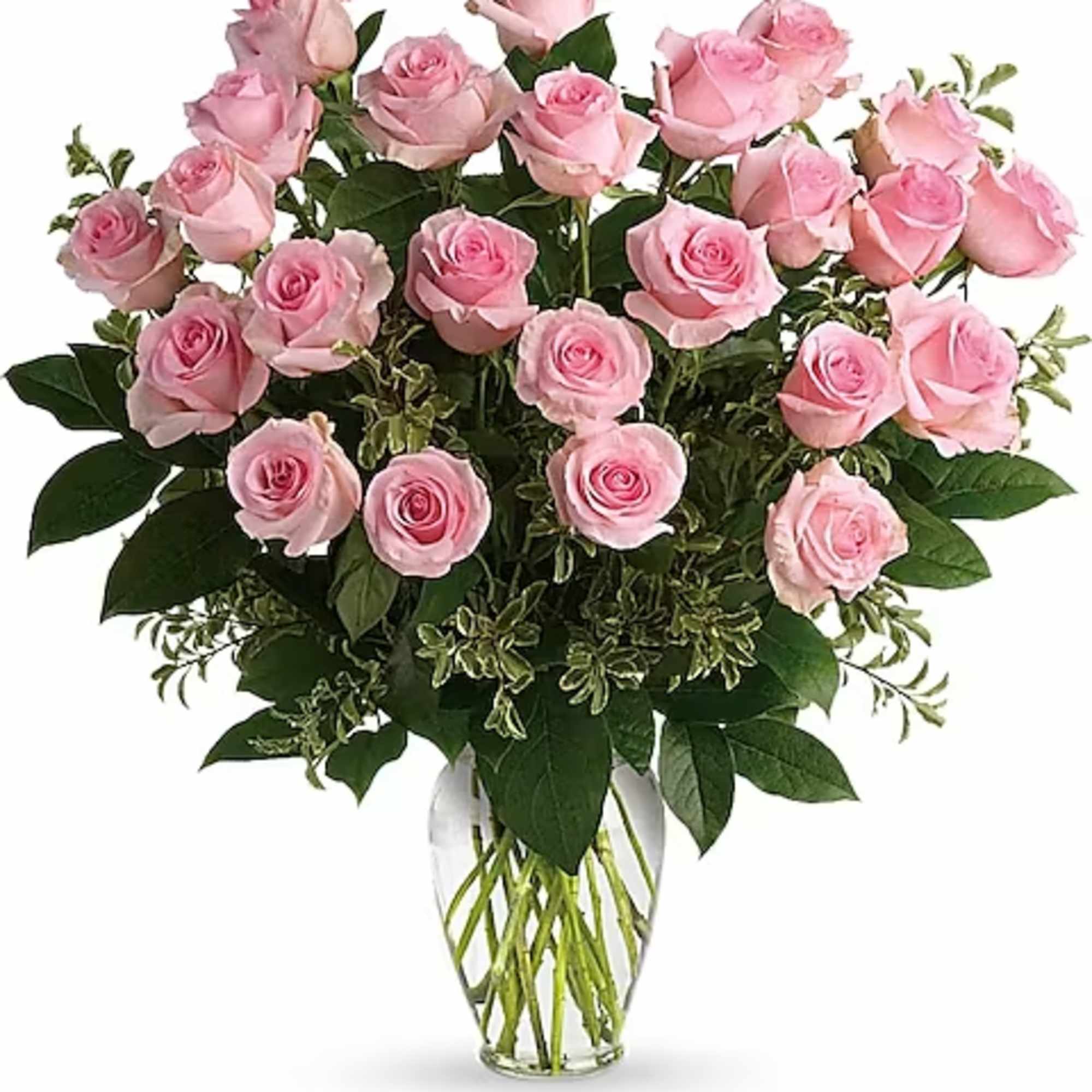 Say it sweeter with this feminine bouquet of ballet pink roses and