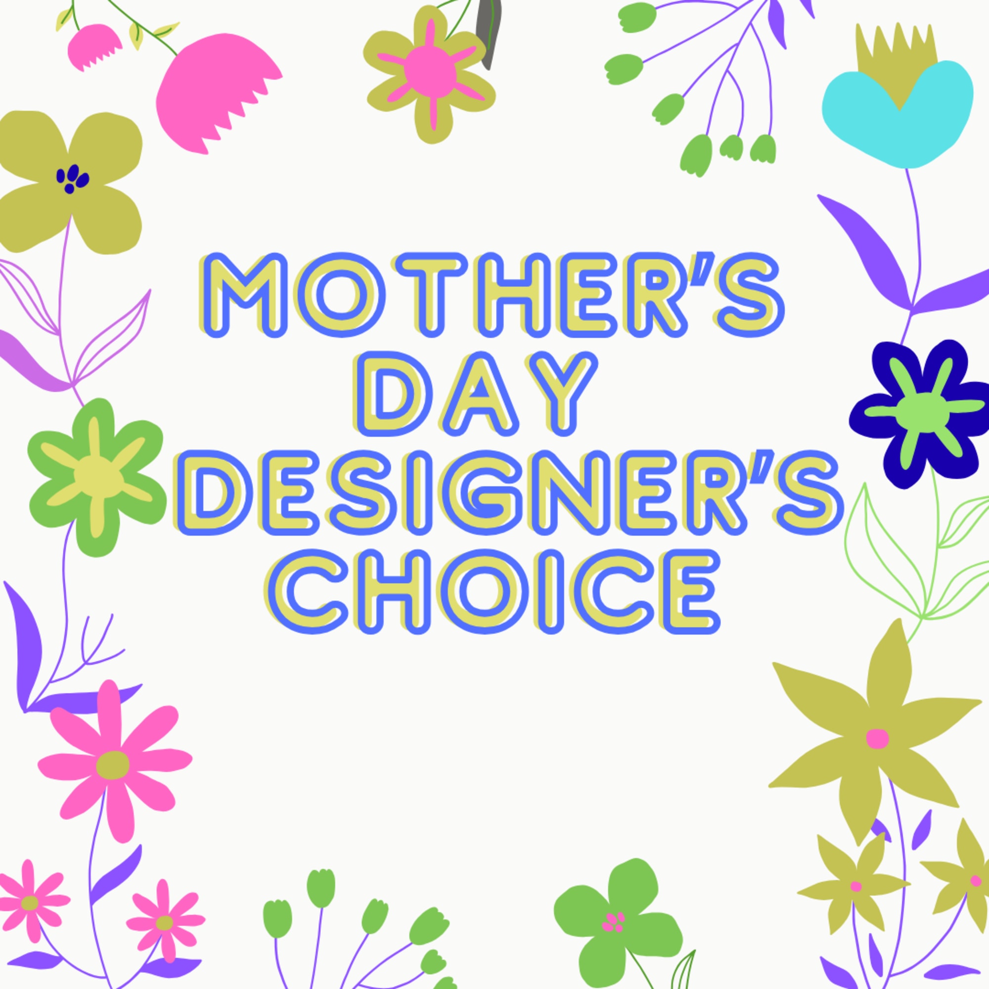 Seasonal mix of flowers delivered in a vase. A perfect way to