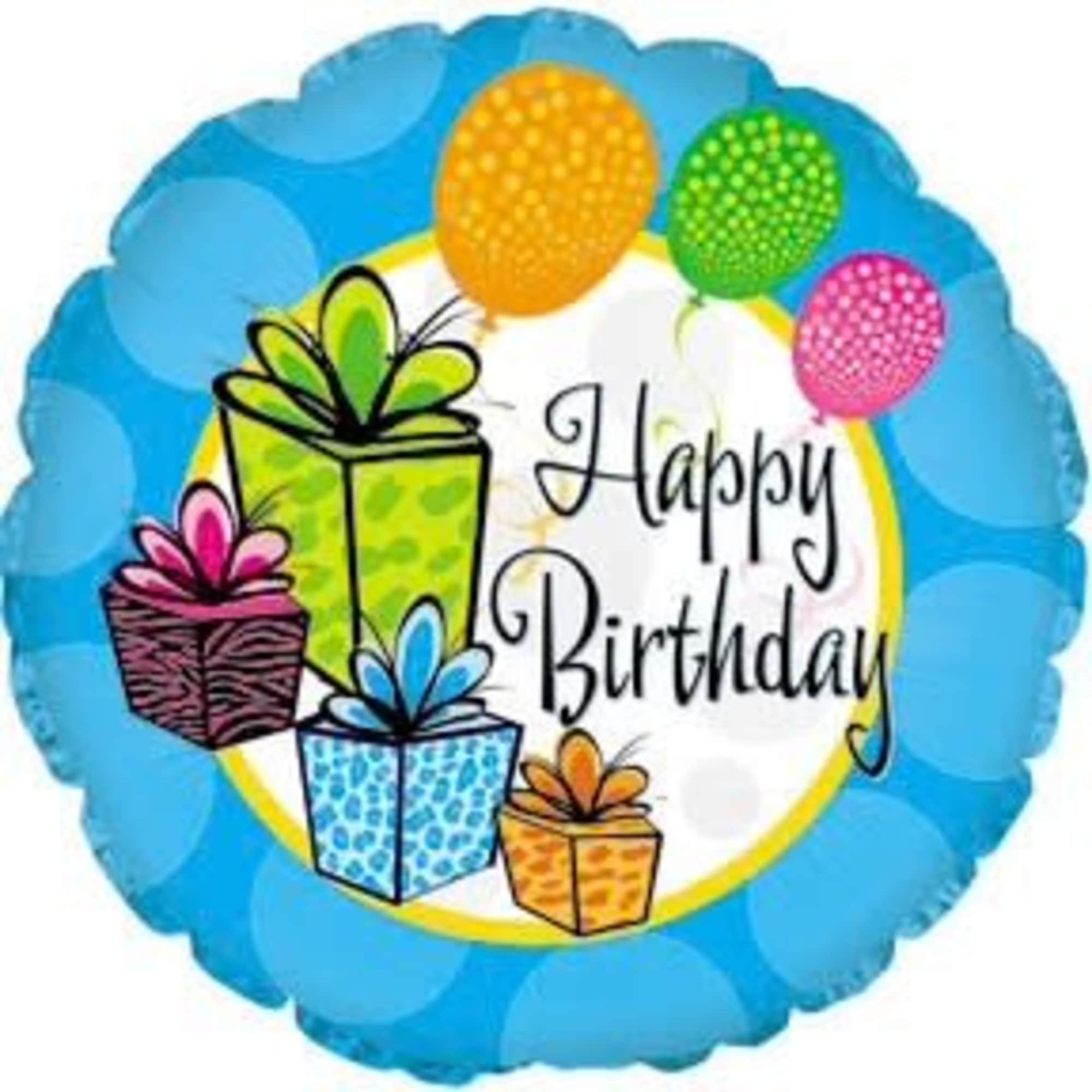 Add a Happy Birthday Mylar as a finishing touch to your arrangement.