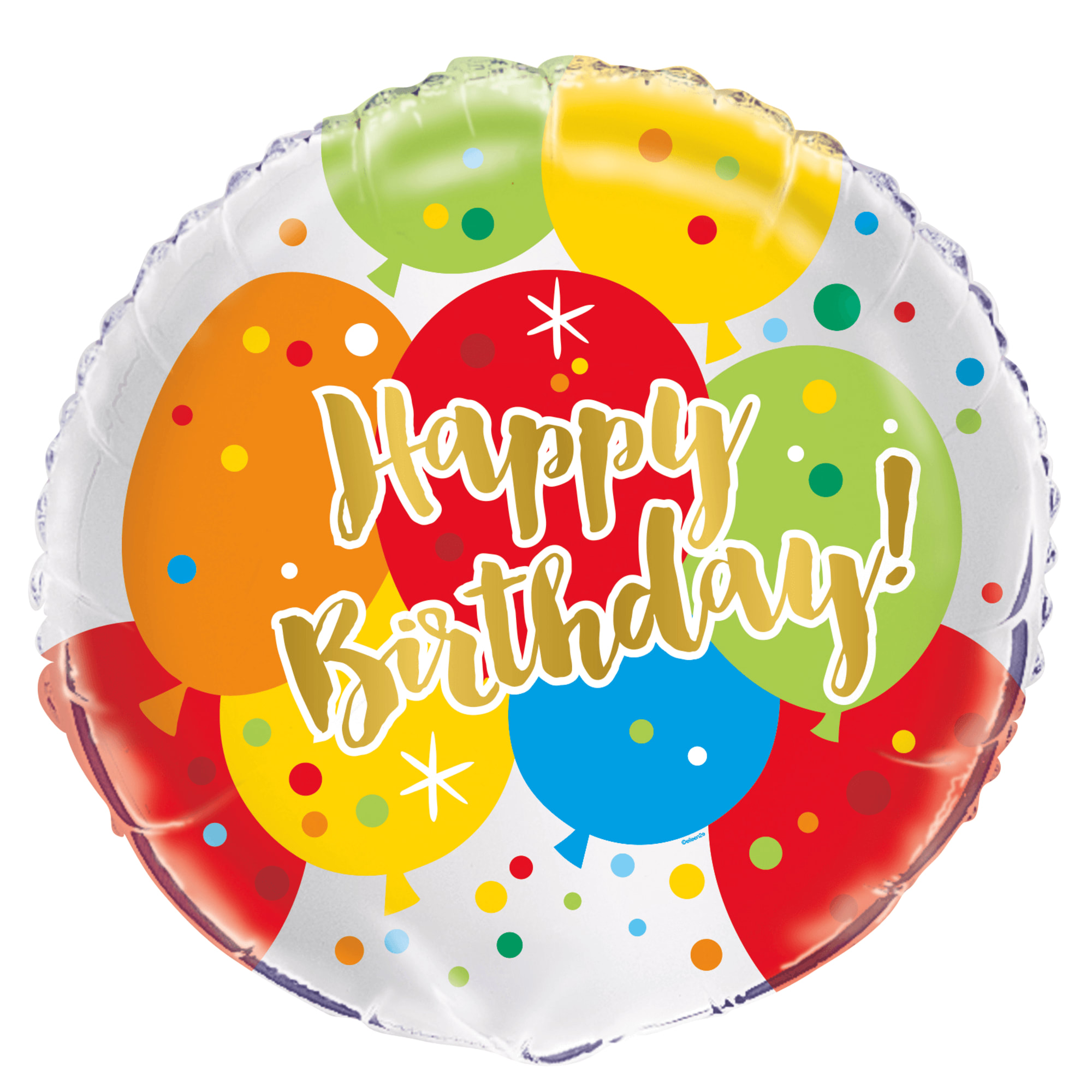 Add a Happy Birthday Mylar as a finishing touch to your arrangement.